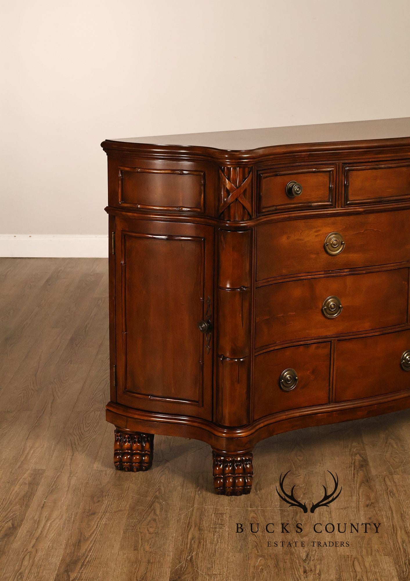 Serpentine Front Dresser Chest of Drawers