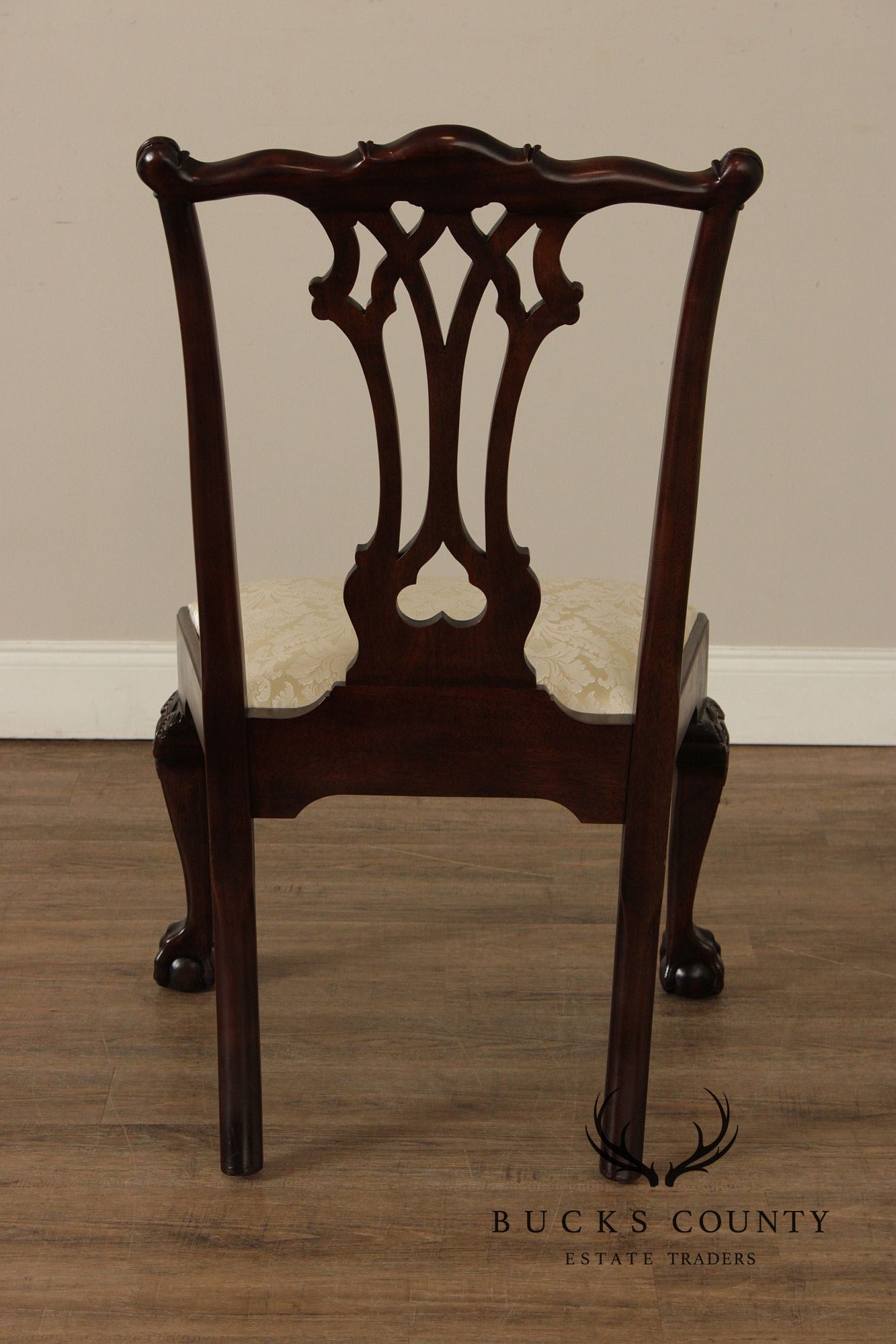 Stickley Chippendale Style Set of Six Mahogany Dining Chairs