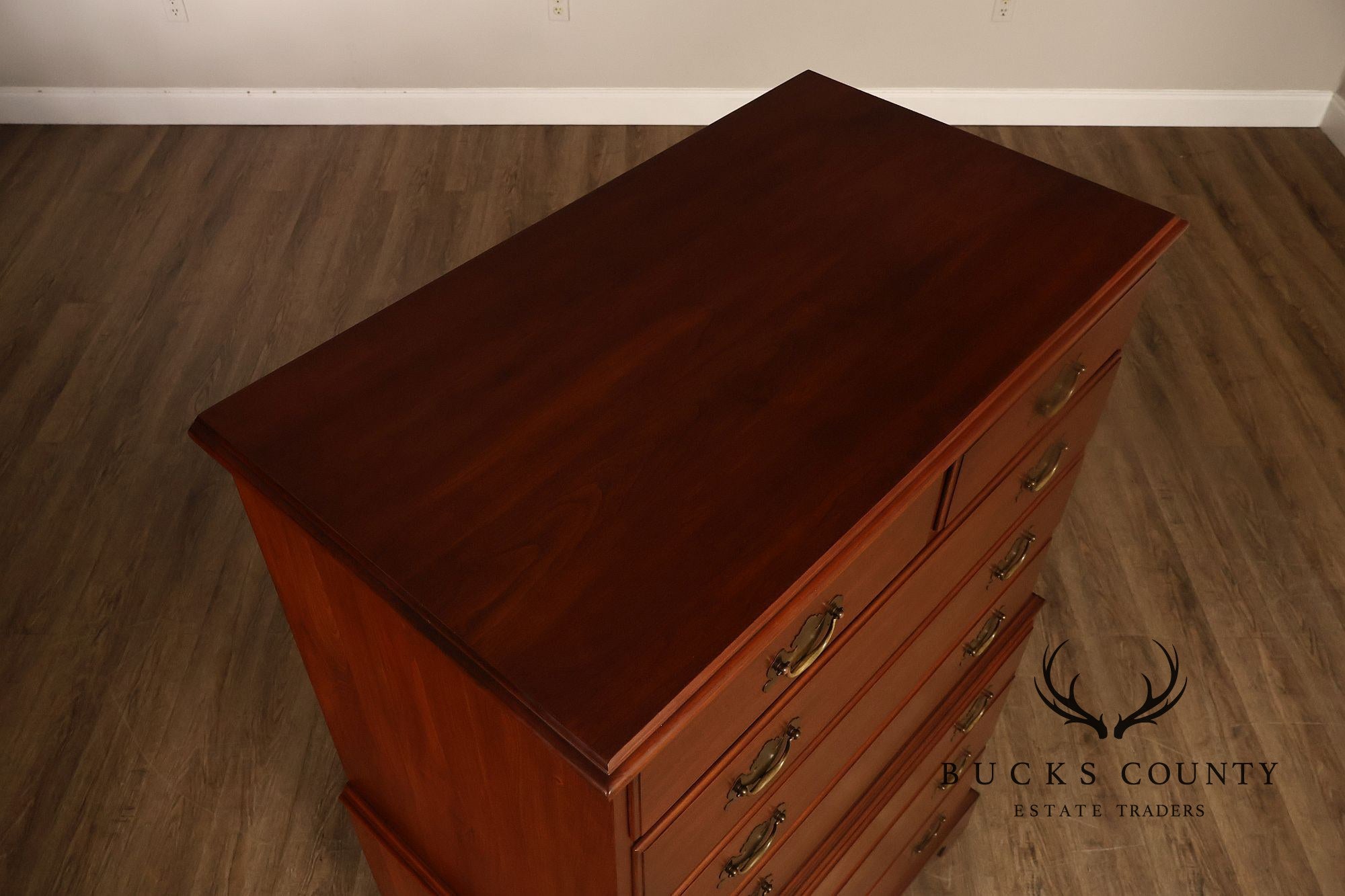Henkel Harris Chippendale Style Cherry Tall Chest
