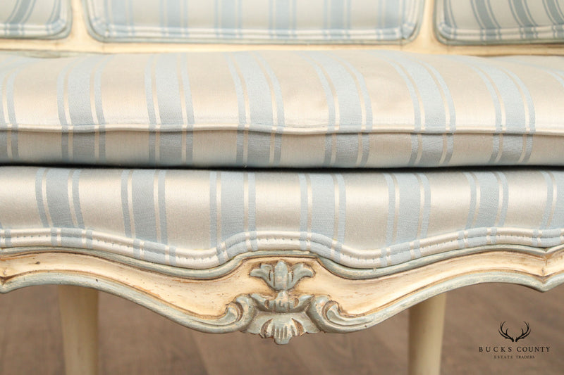 Karges French Provincial Style Painted Bergere Armchair