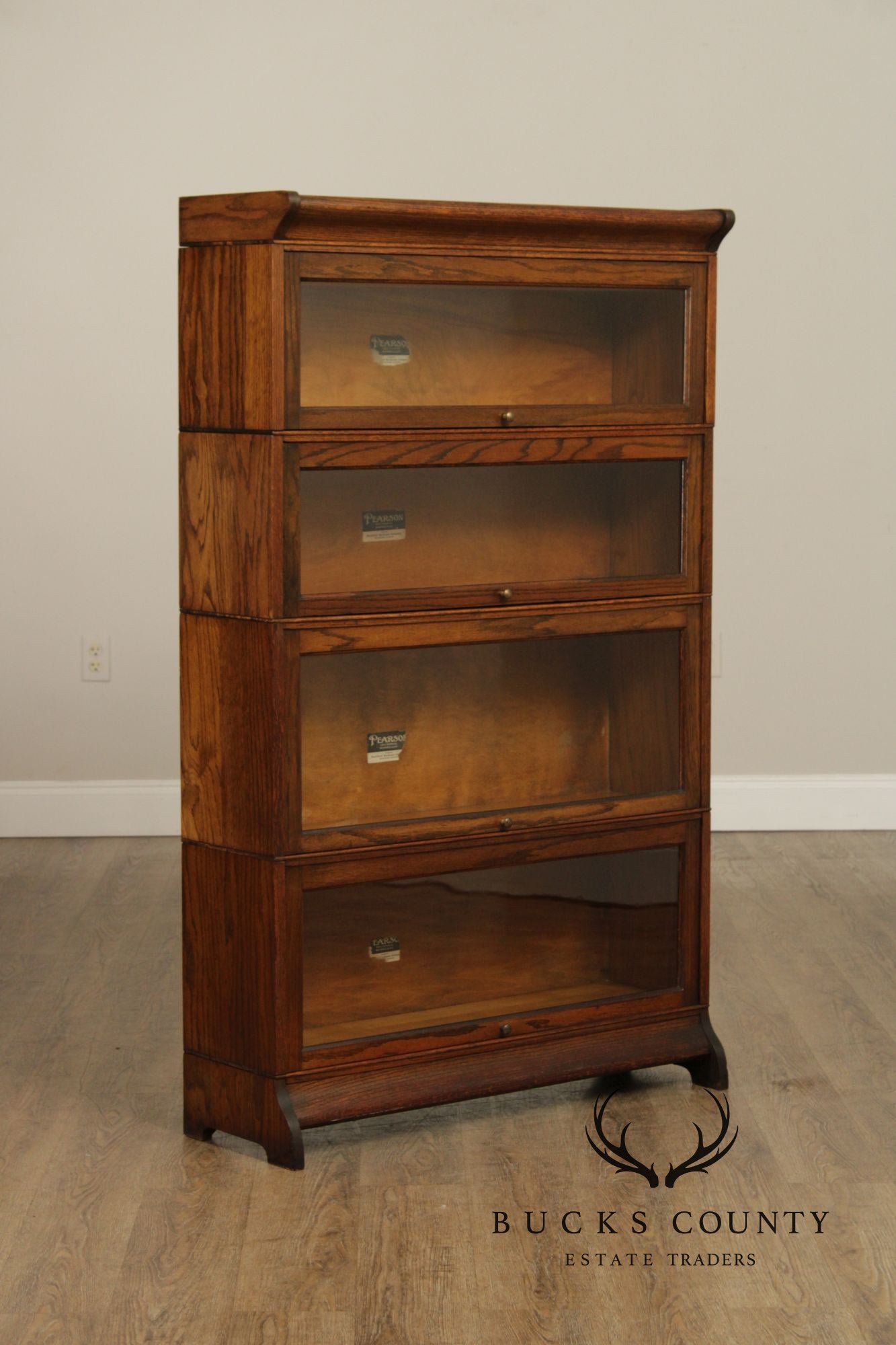 Pearson Antique Oak Four Stack Barrister Bookcase