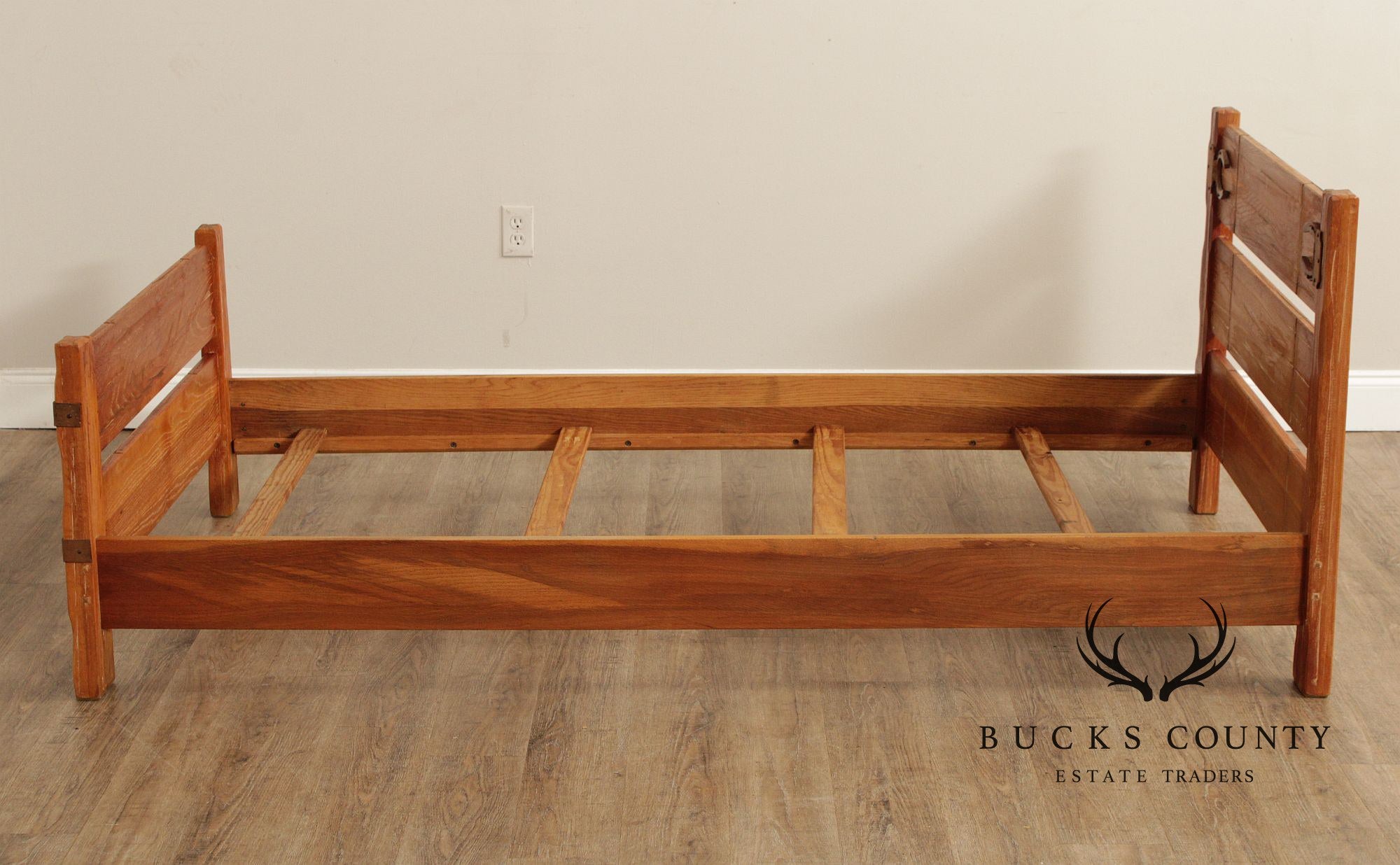 Brandt Ranch Oak Pair of Twin Beds