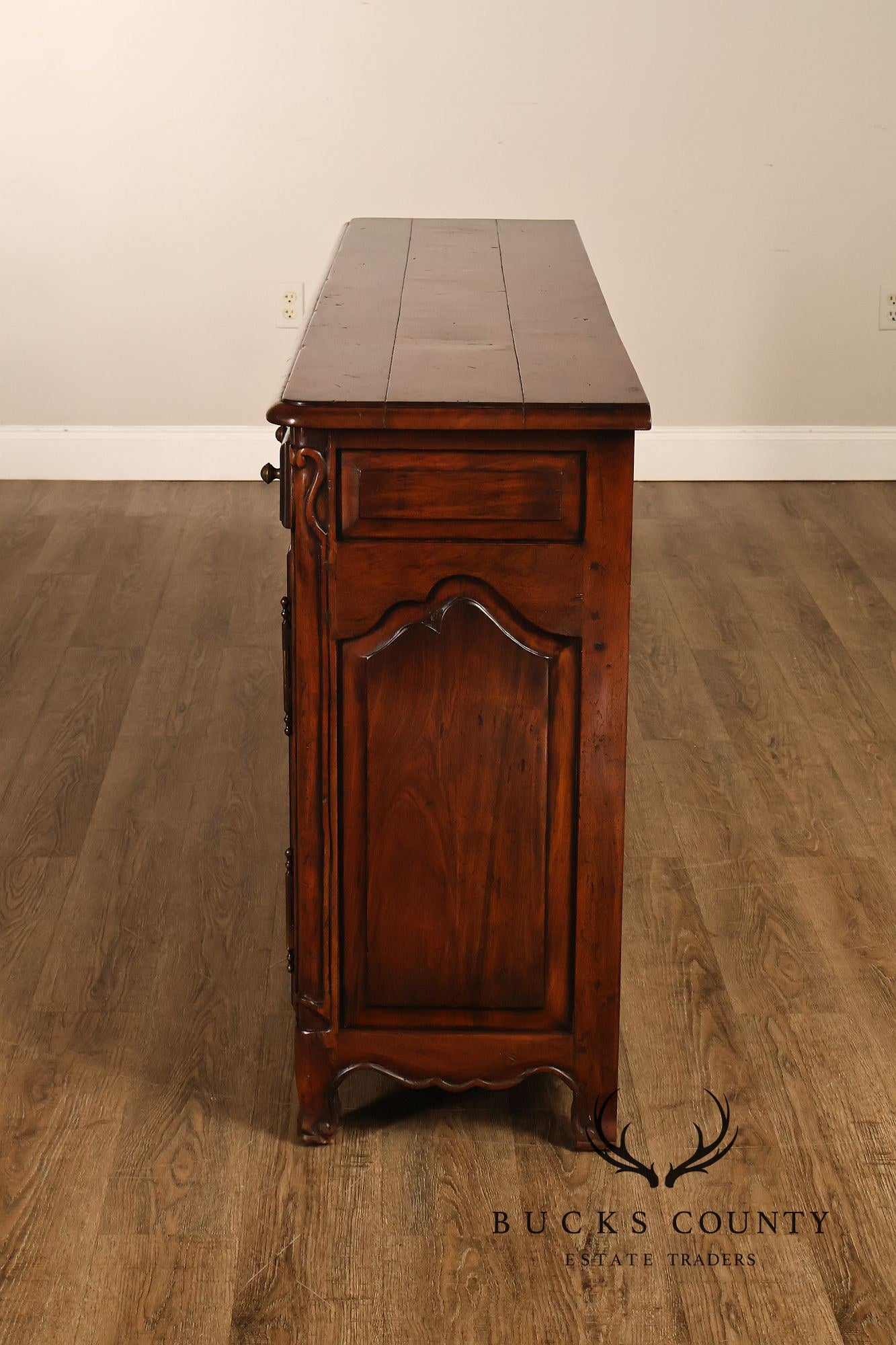 Morgan Hill French Country Style Carved Wood Buffet Sideboard Server