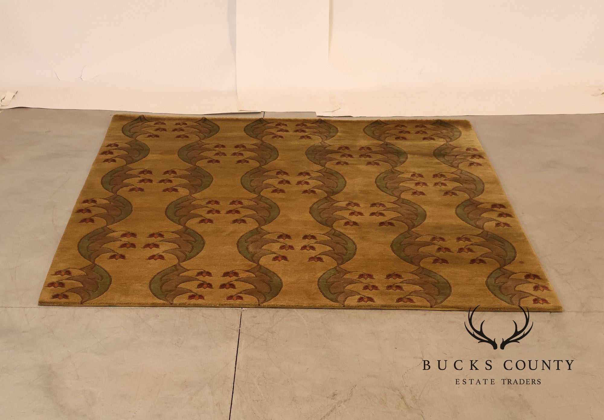 Stickley Designer Rugs Wool Area Rug Tulip Pattern 9x12