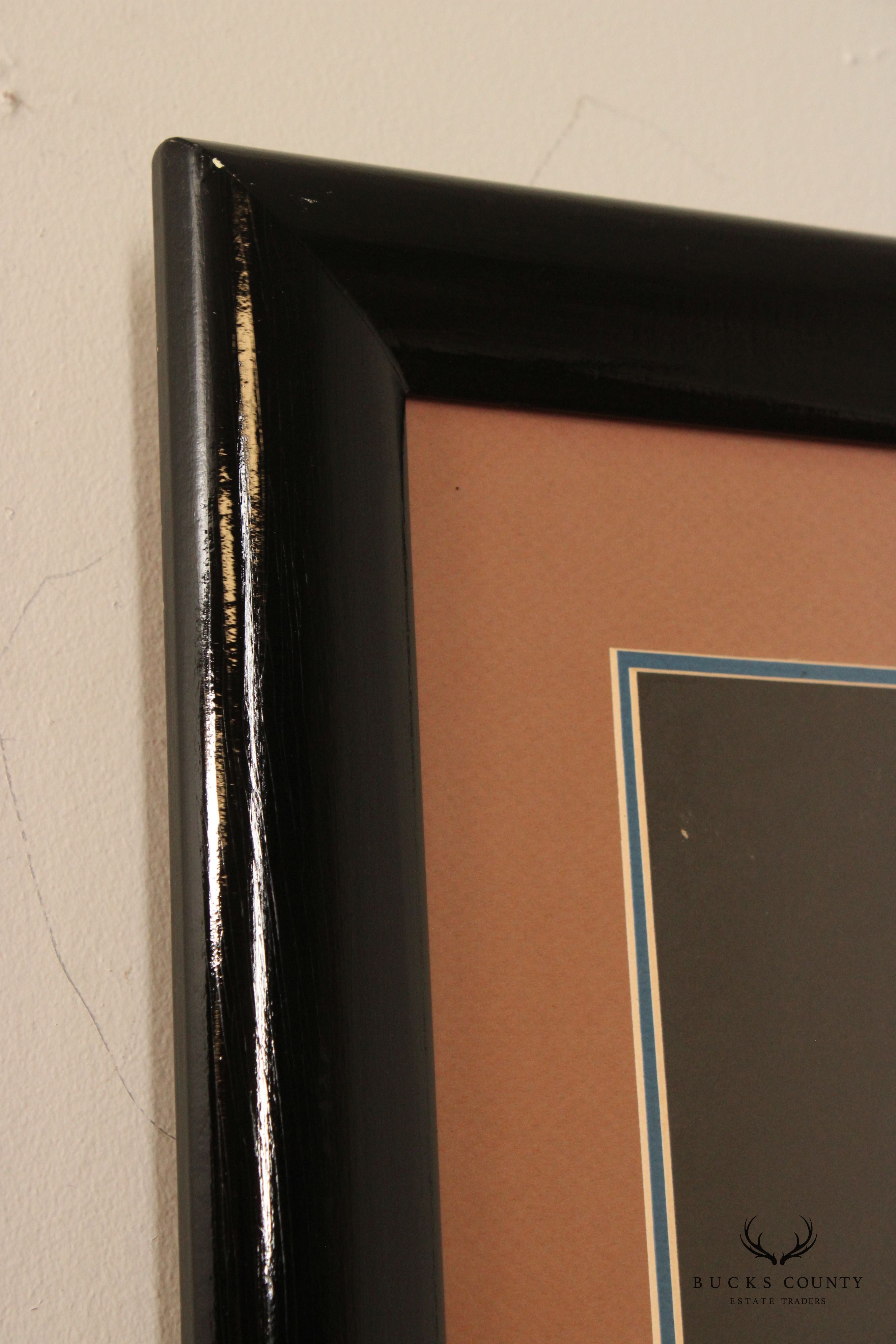 Thomas McKnight 1986 'Coconut Grove' Print, Custom Framed