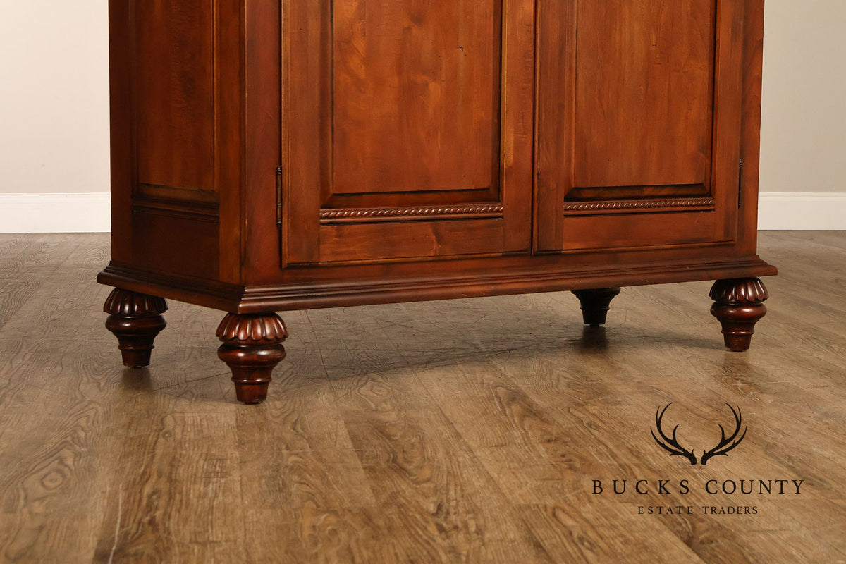 Ethan Allen 'British Classics' Carved Maple And Birch Armoire