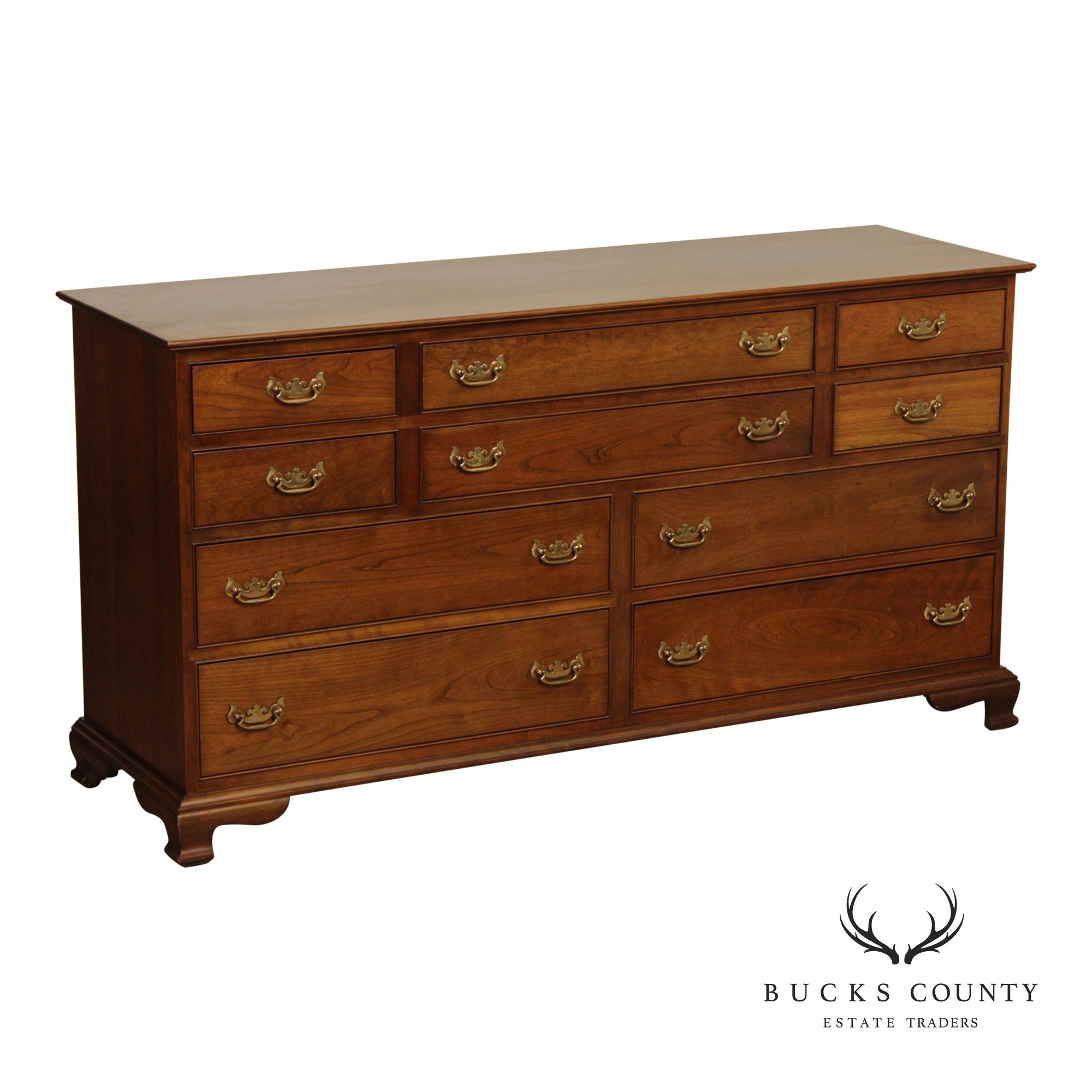 Stickley Chippendale Style Cherry Long Chest