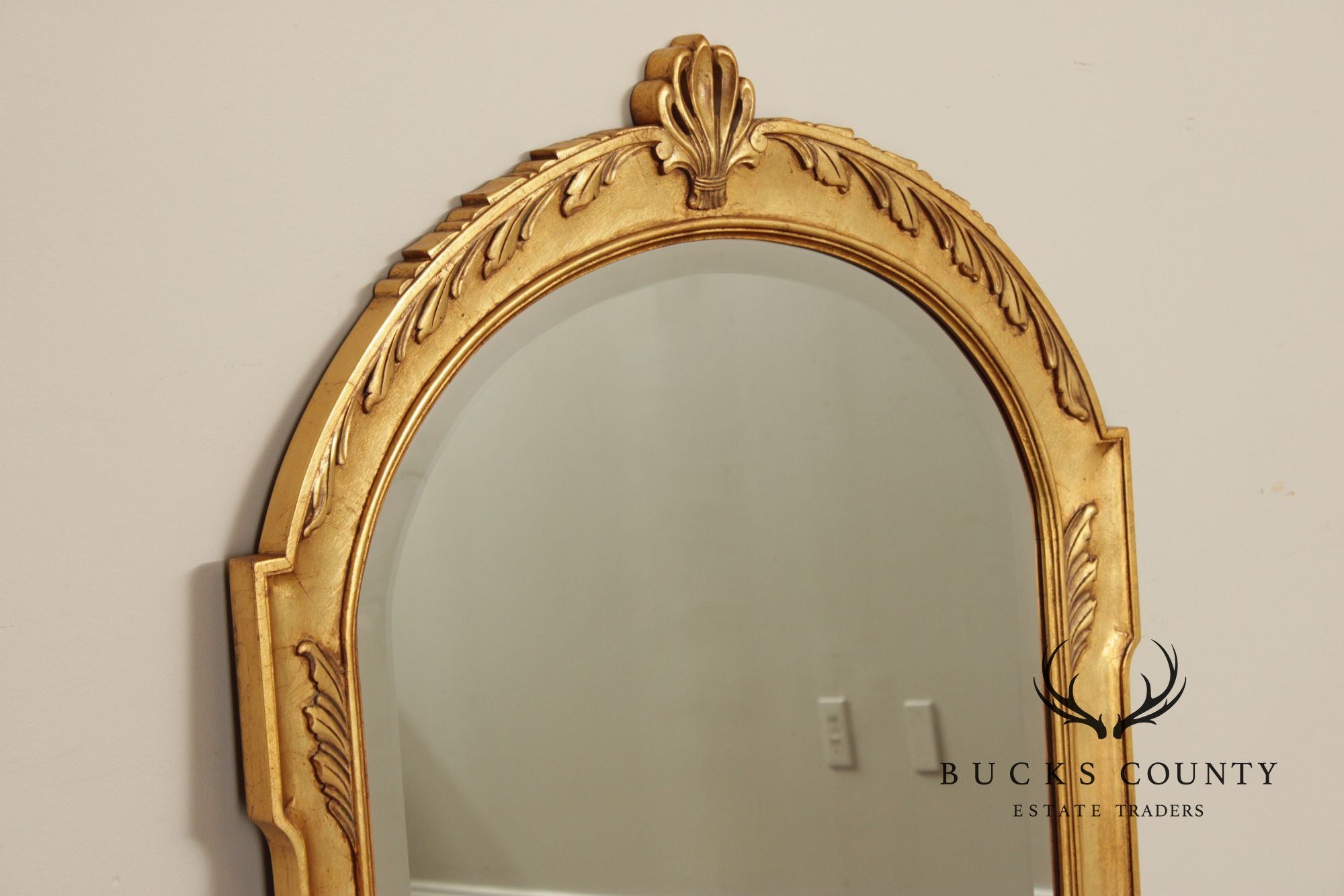 Henkel Harris Arched Gilt Mahogany Wall Mirror