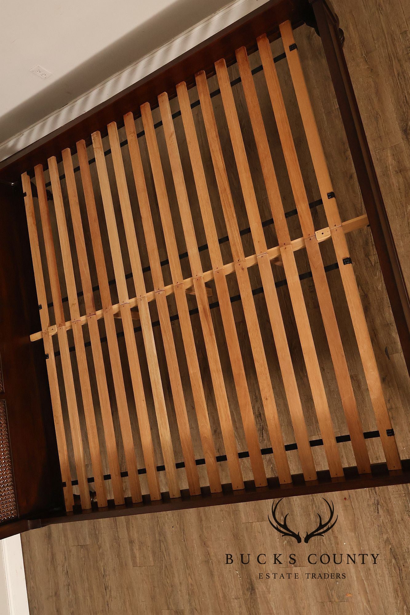 Pottery Barn King Size Cane Sleigh Bed