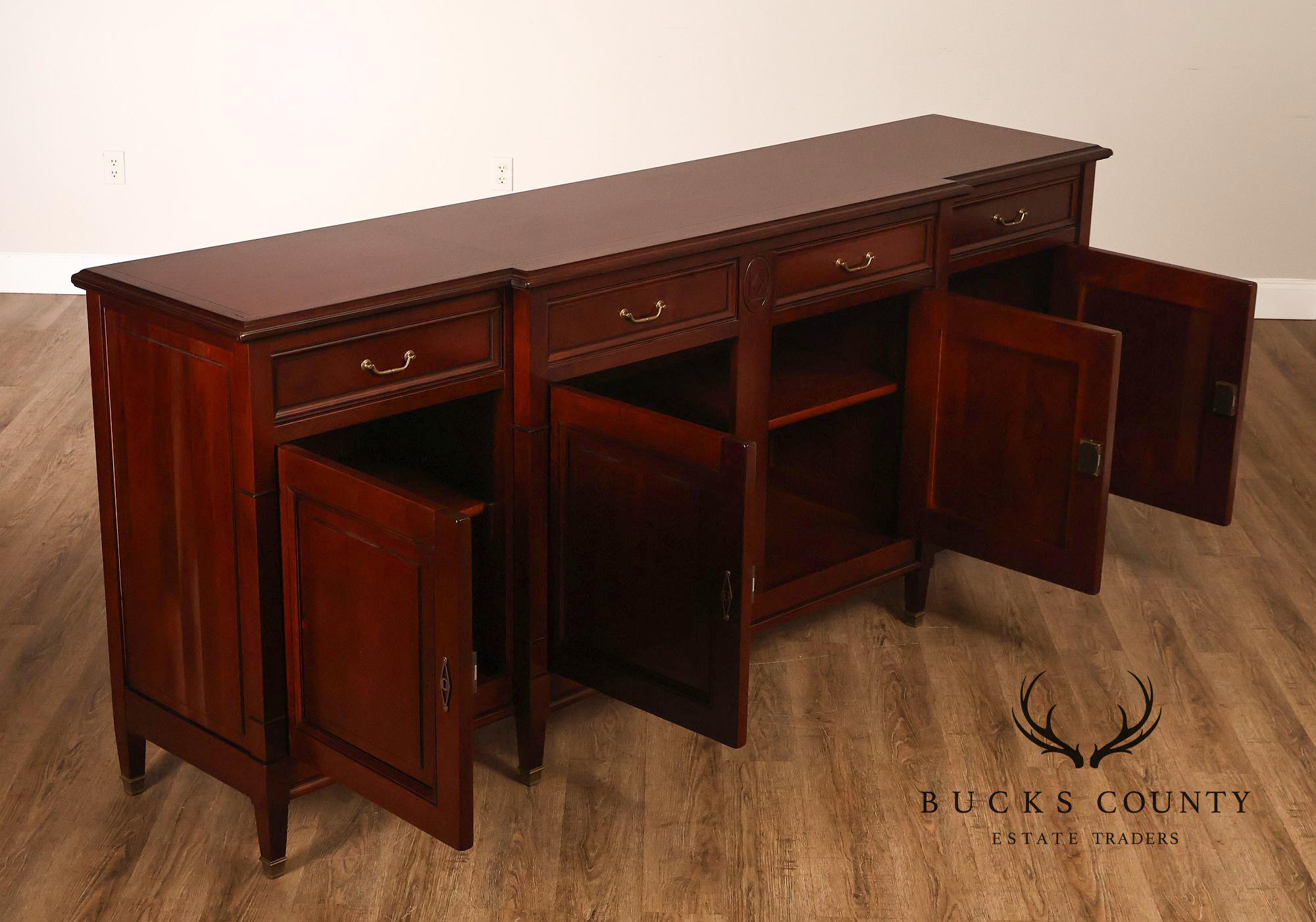 French Directoire Style Cherry Four-Door Sideboard