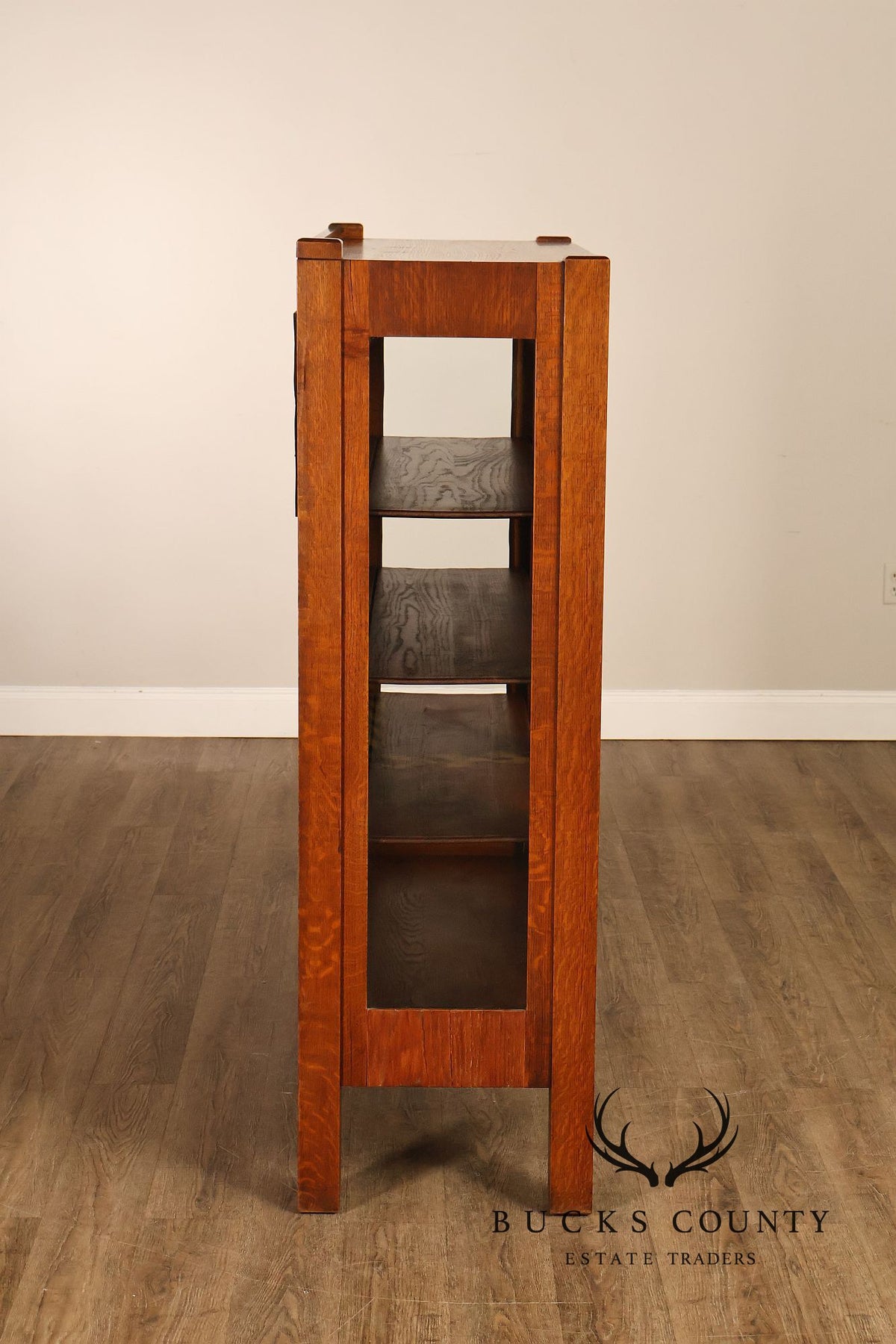 Antique Grand Rapids Mission Oak China Cabinet