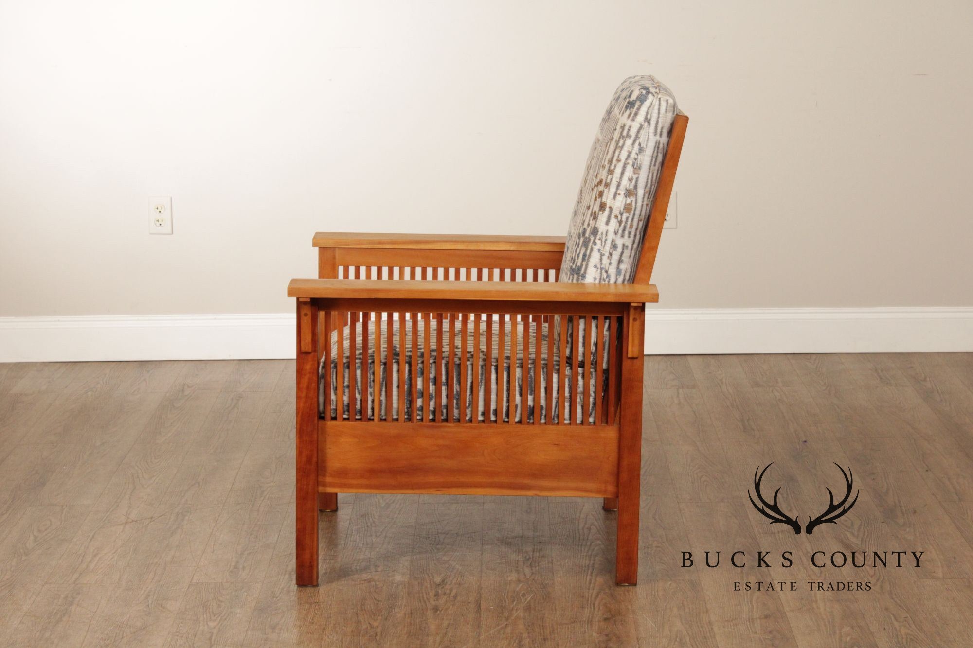 Stickley Mission Collection Cherry Spindle Lounge Chair with Tight Seat