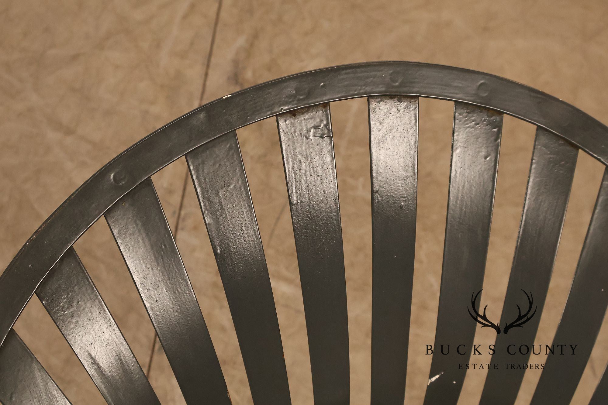 Francois Carre Pair of Outdoor Patio Fanback Armchairs