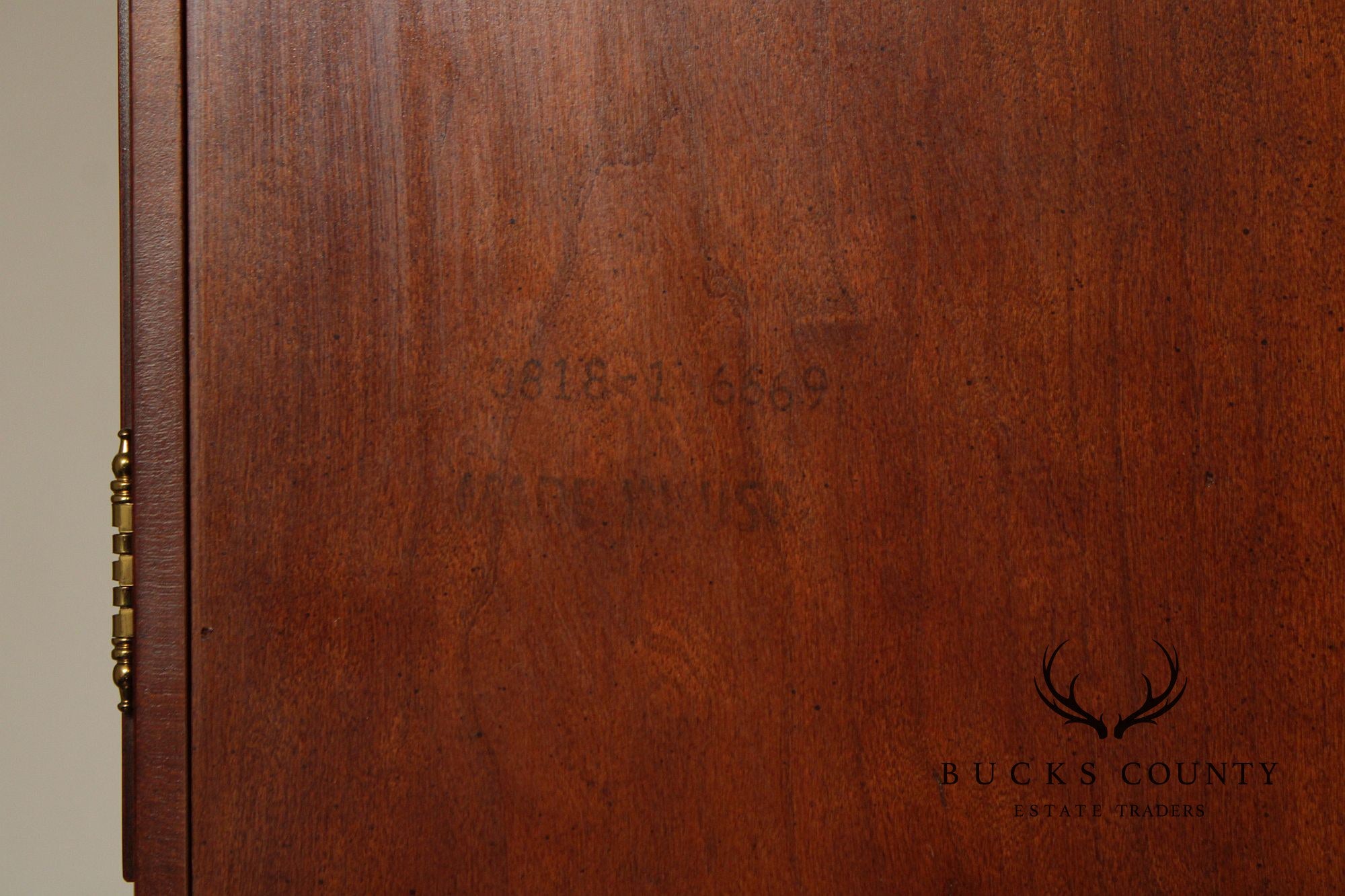 Sligh Mahogany Inlaid Grandfather Clock With Moon Phase Dial