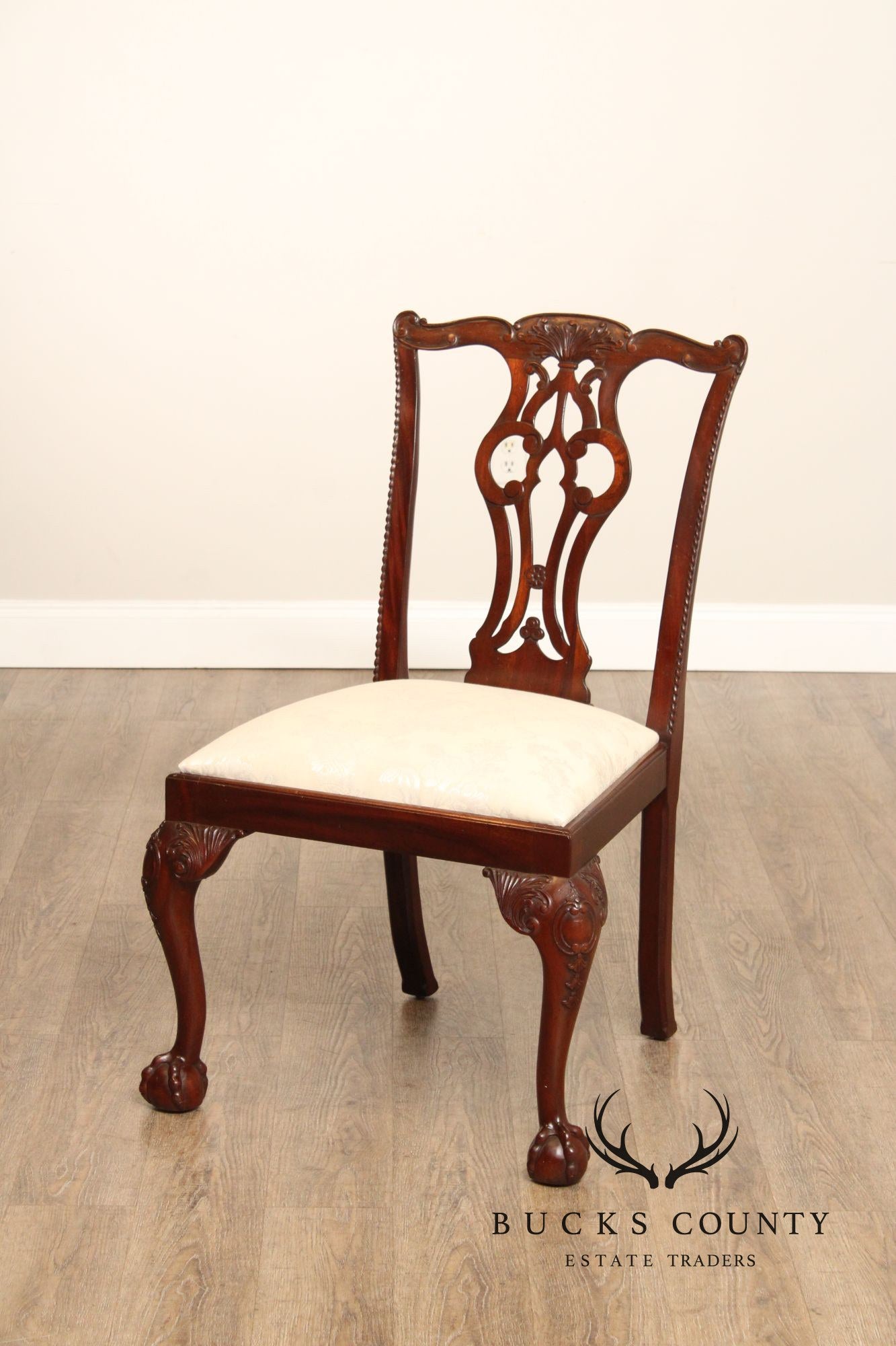 Lexington Chippendale Style Set of Eight Mahogany Dining Chairs