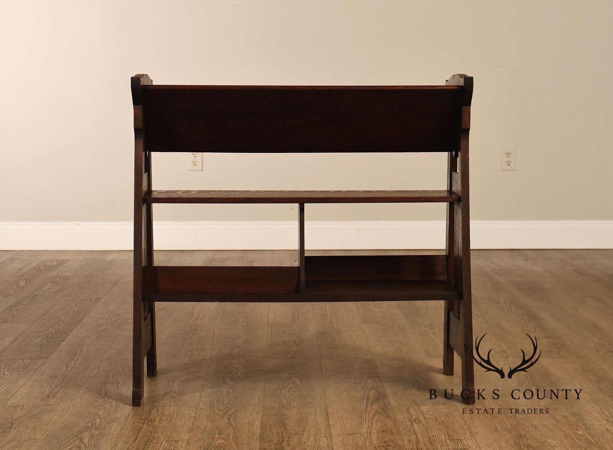 Antique Stickley Brothers No. 4657 Mission Oak Book Rack