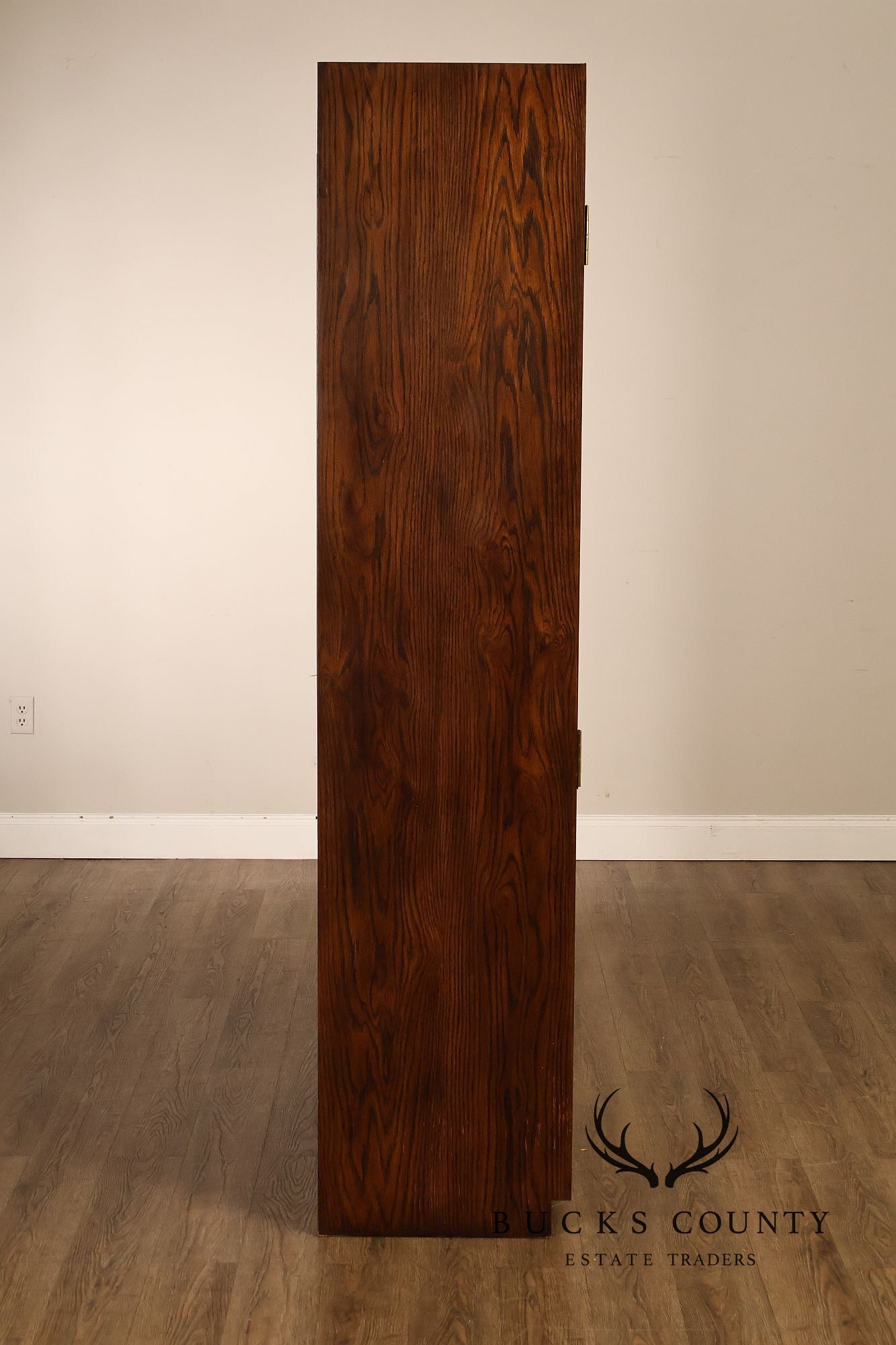 Henredon Scene One Campaign Style Walnut Armoire Chest