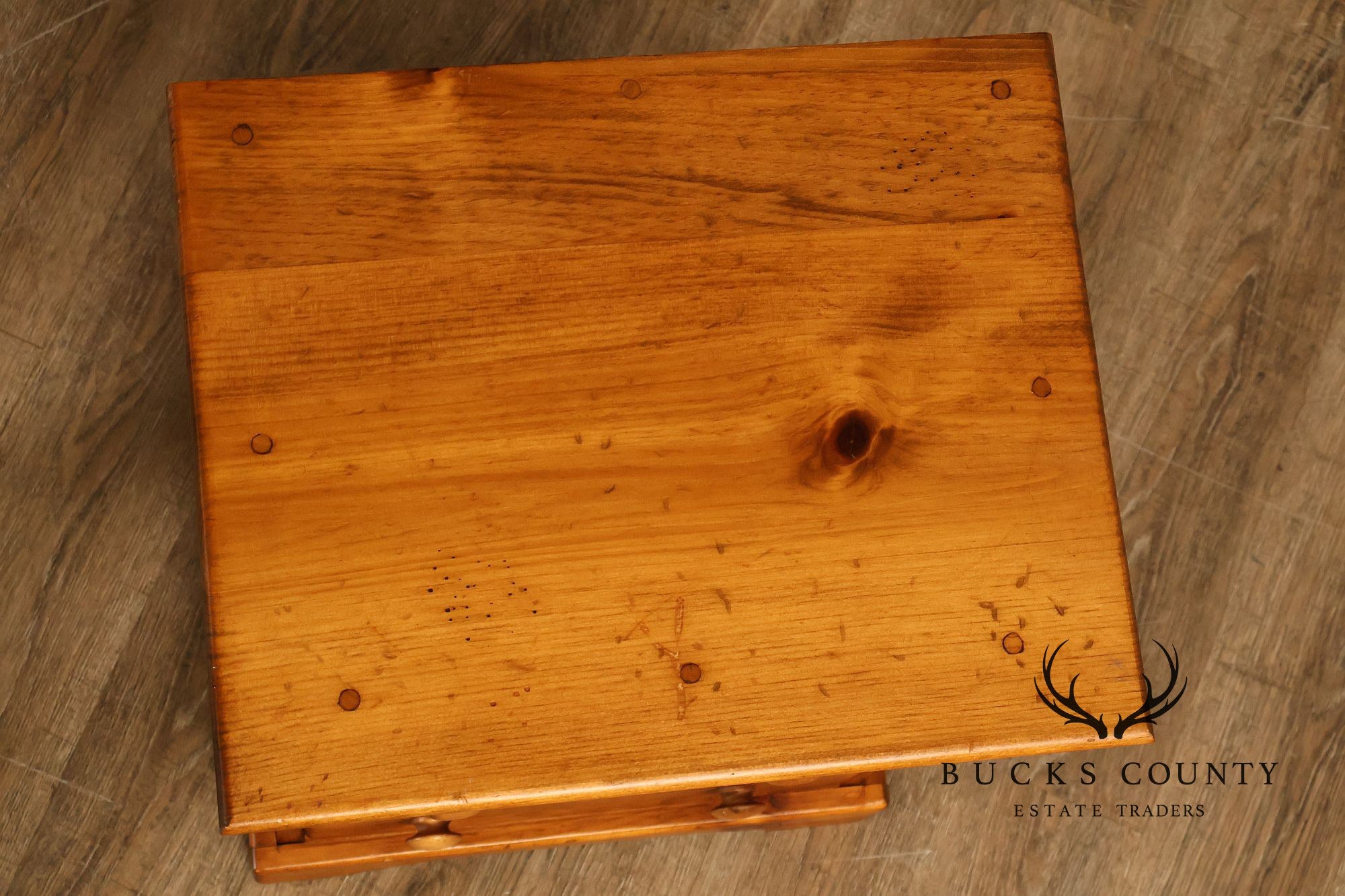 Rustic Pine Four-Drawer Nightstand
