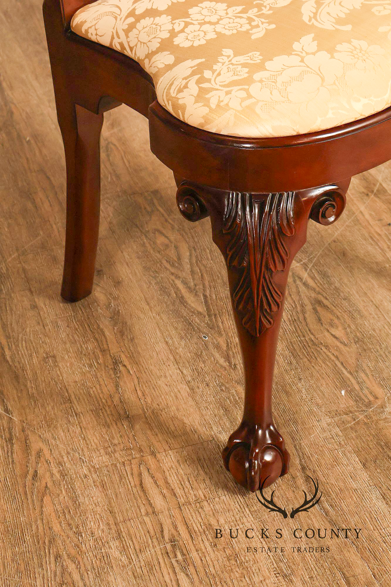 Kindel Winterthur Collection Set of Four Carved Dining Chairs