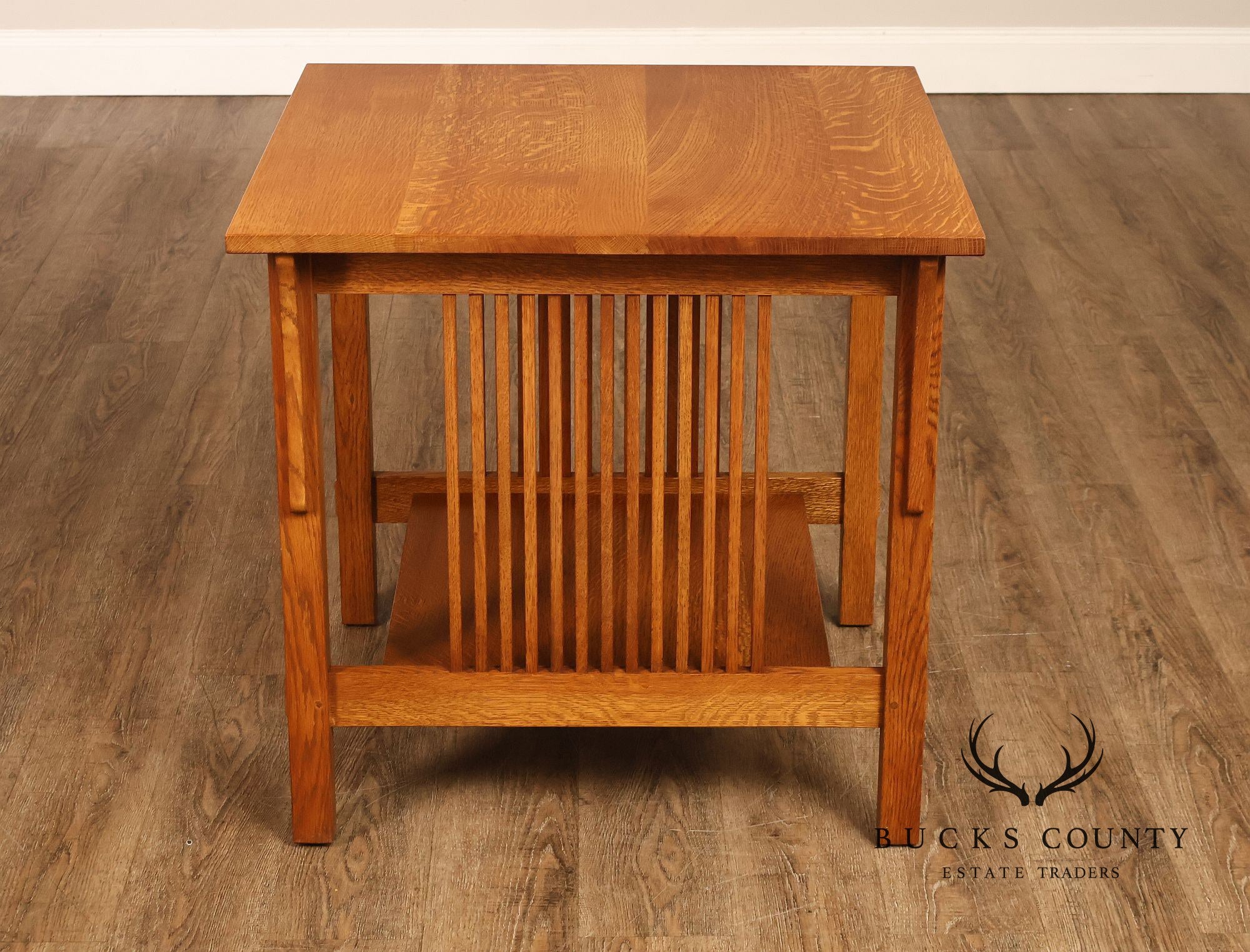 Stickley Mission Collection Oak Spindle Lamp Table