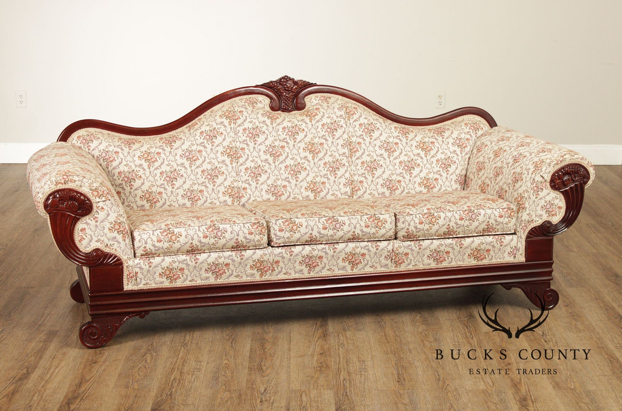 Kimball Victorian Style Carved Mahogany Sofa