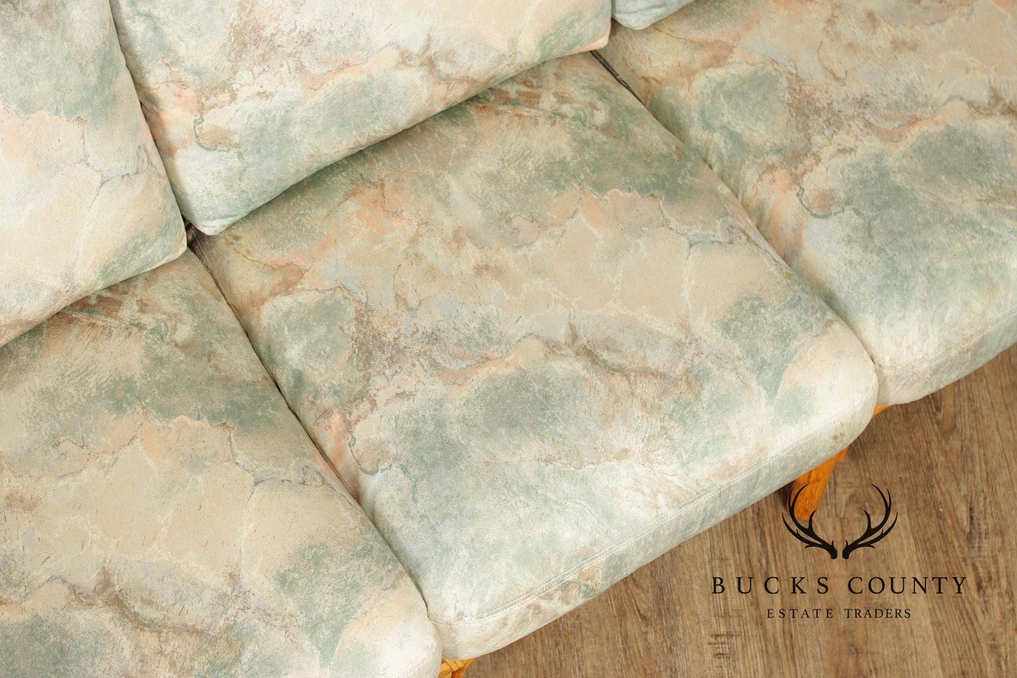 McGuire Organic Modern Rattan Three Cushion Sofa