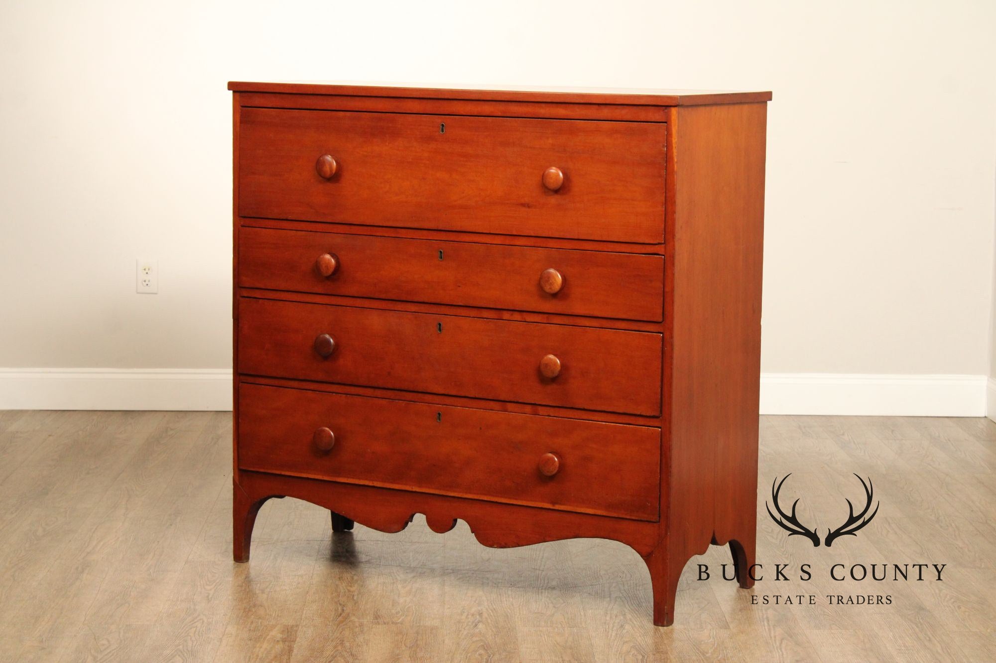 Antique American Federal Period Cherry Chest of Drawers