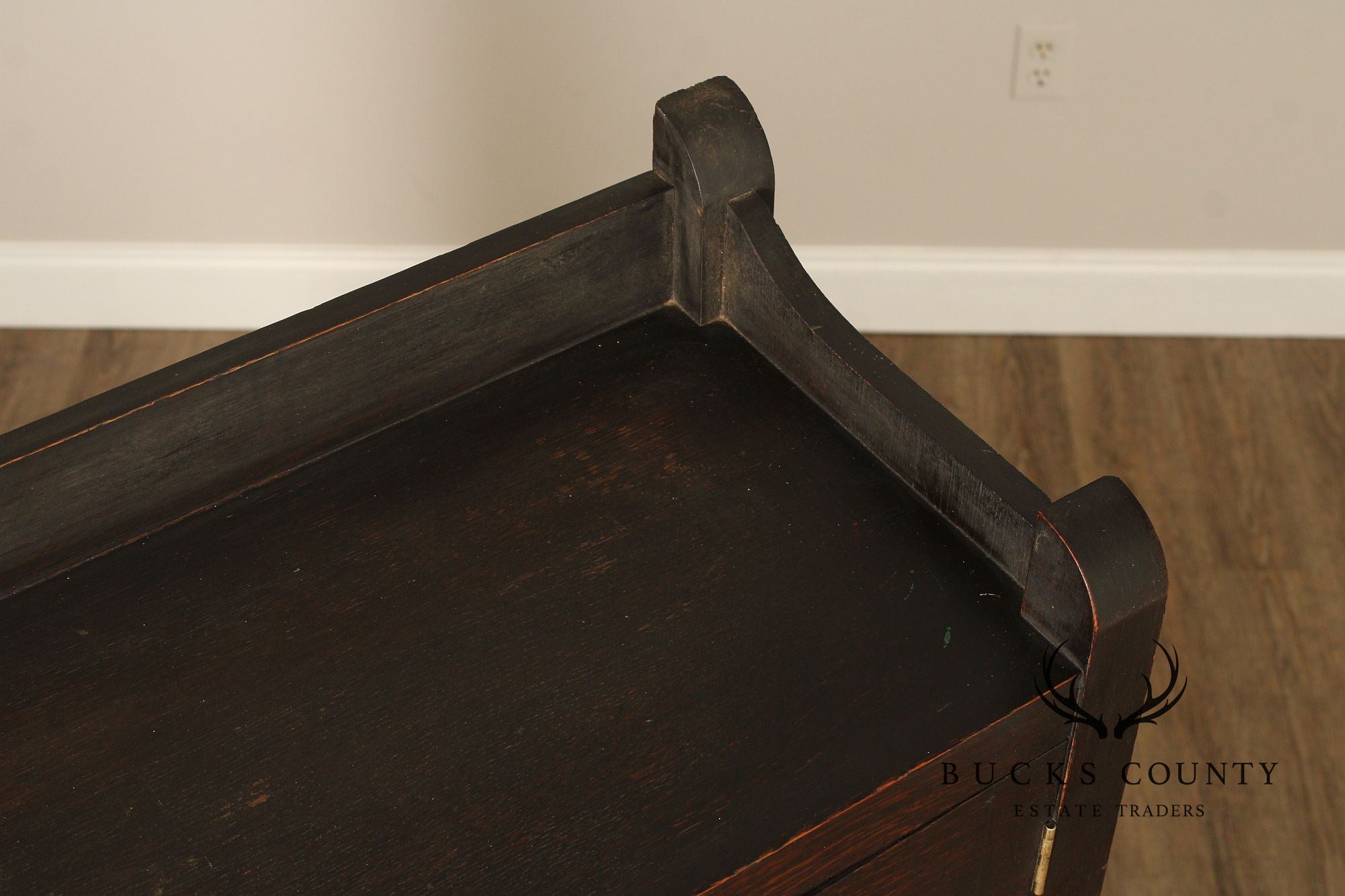 Antique Mission Oak Glass Door Bookcase