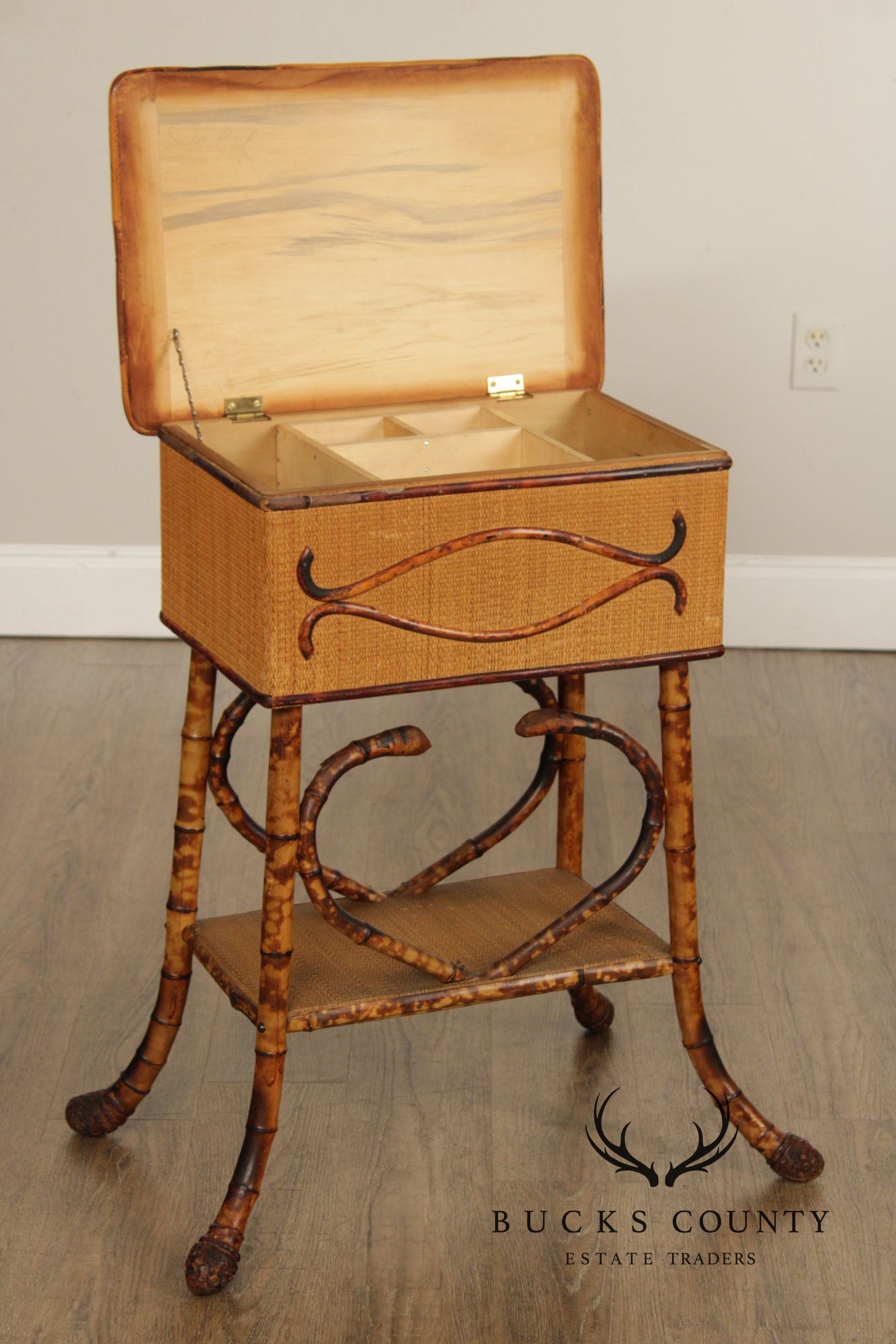 Vintage English Bamboo Sewing Stand