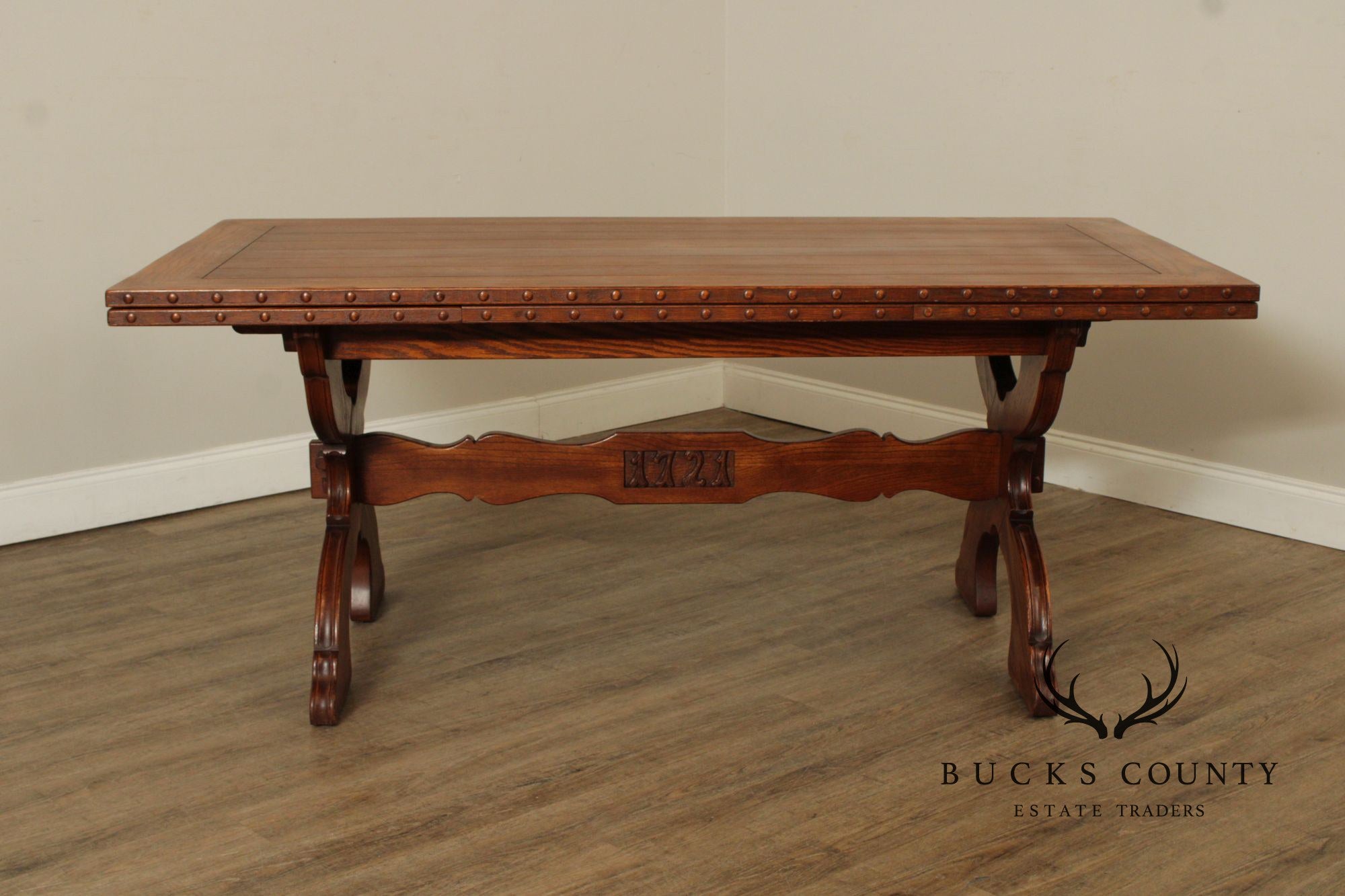 Romweber Oak Trestle Refectory Dining Table