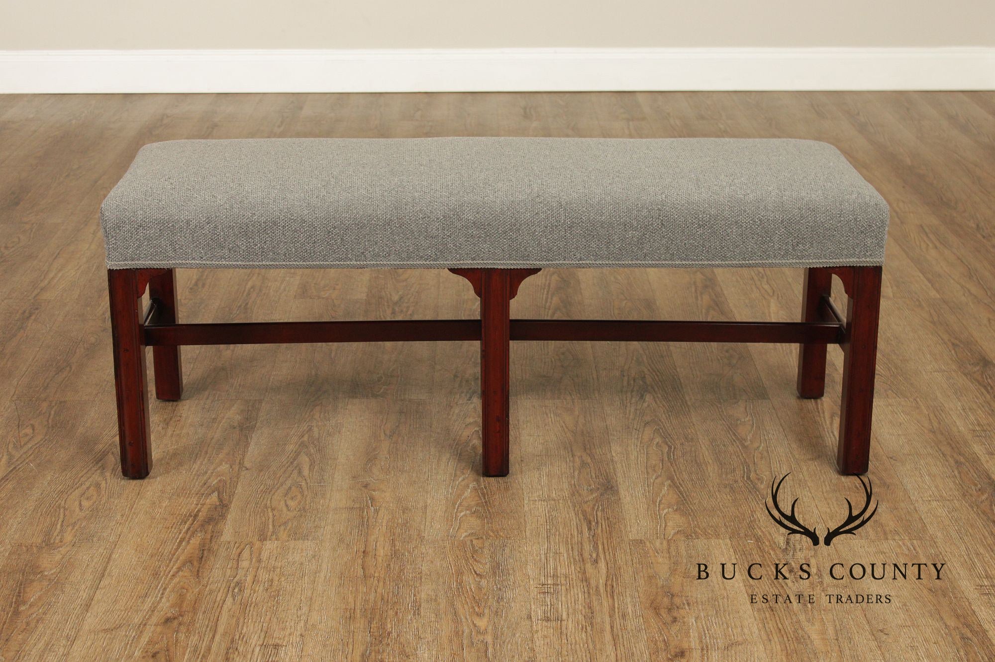 Chippendale Style Mahogany Six Legged Window Bench
