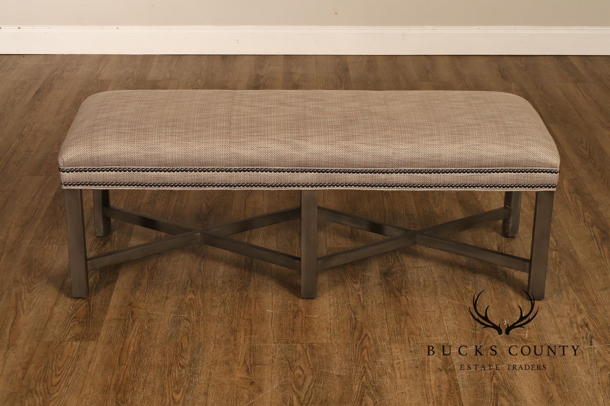 Ethan Allen Lyle Contemporary Upholstered Bench