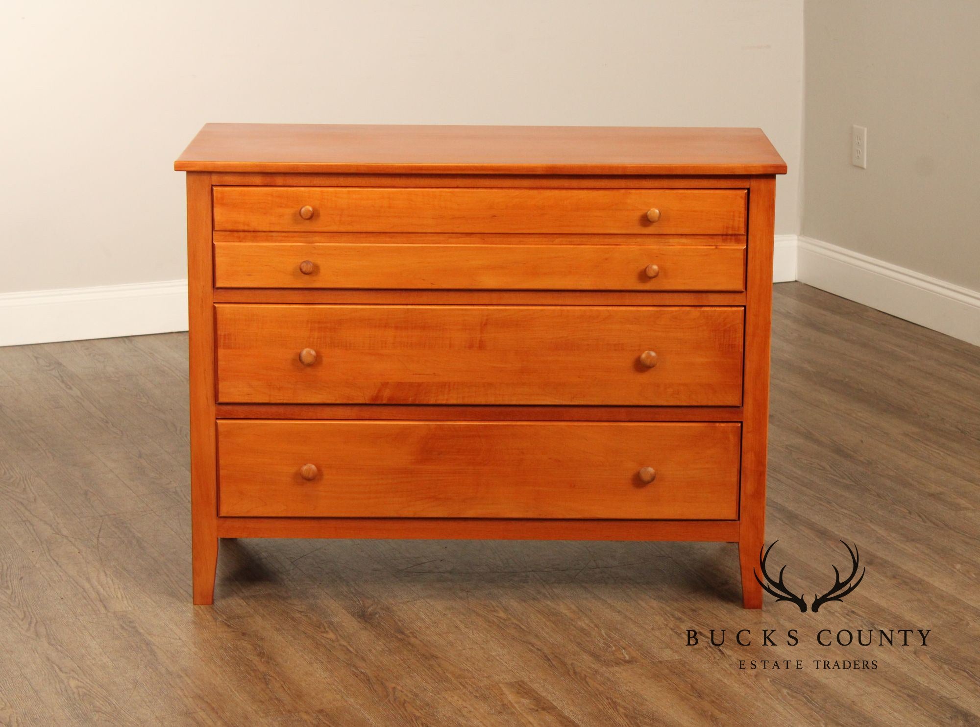 Shaker Style Solid Maple Single Dresser Chest of Drawers