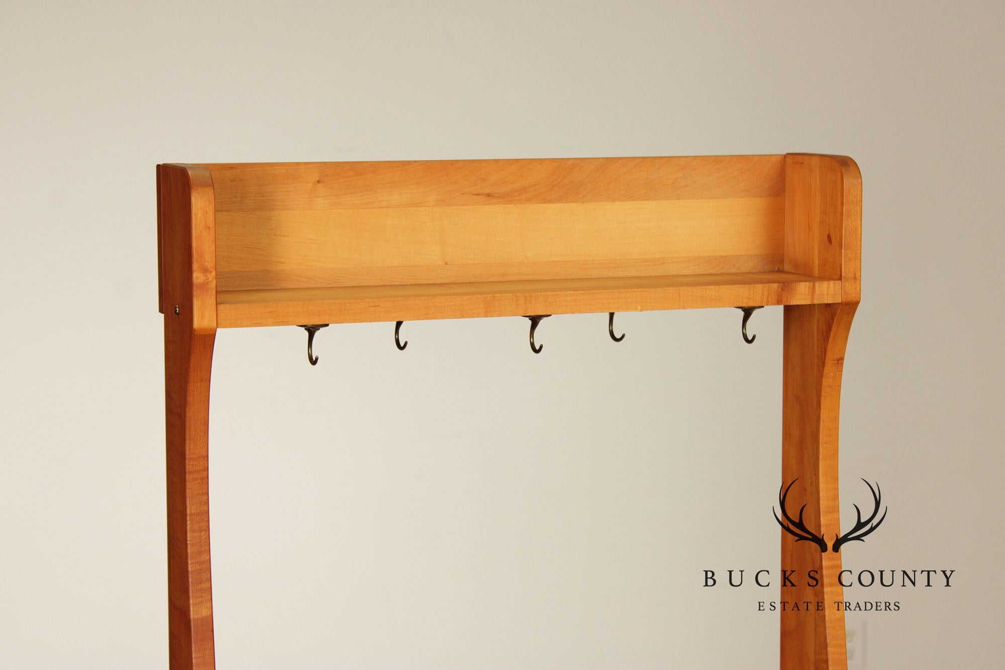 Bally Block Co. Solid Maple Butcher Block Work Table With Upper Rack