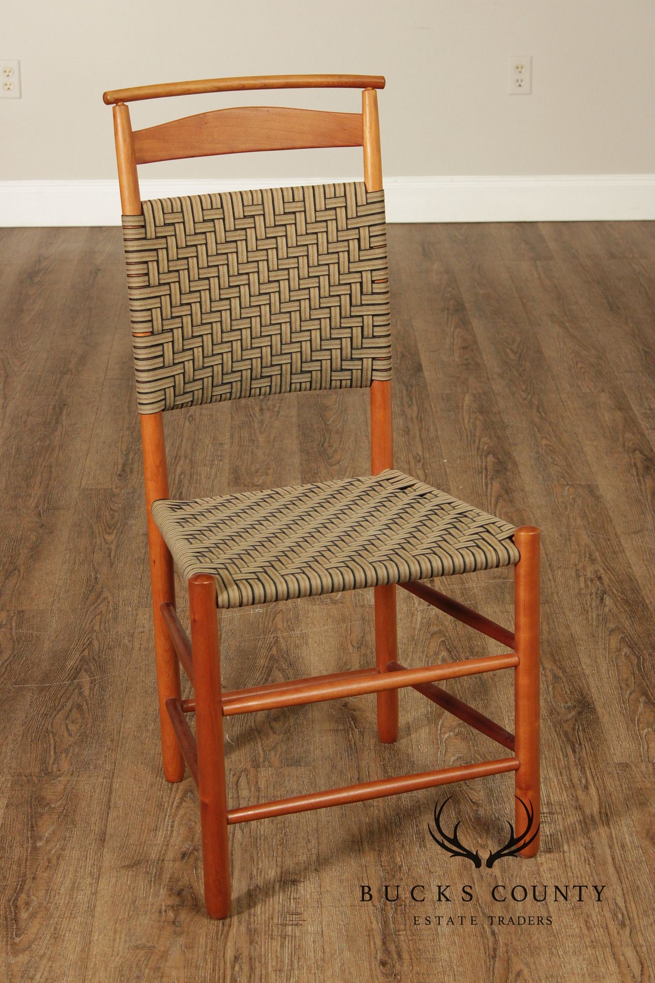 Ian Ingersoll Shaker Style Set of Eight Cherry Dining Chairs