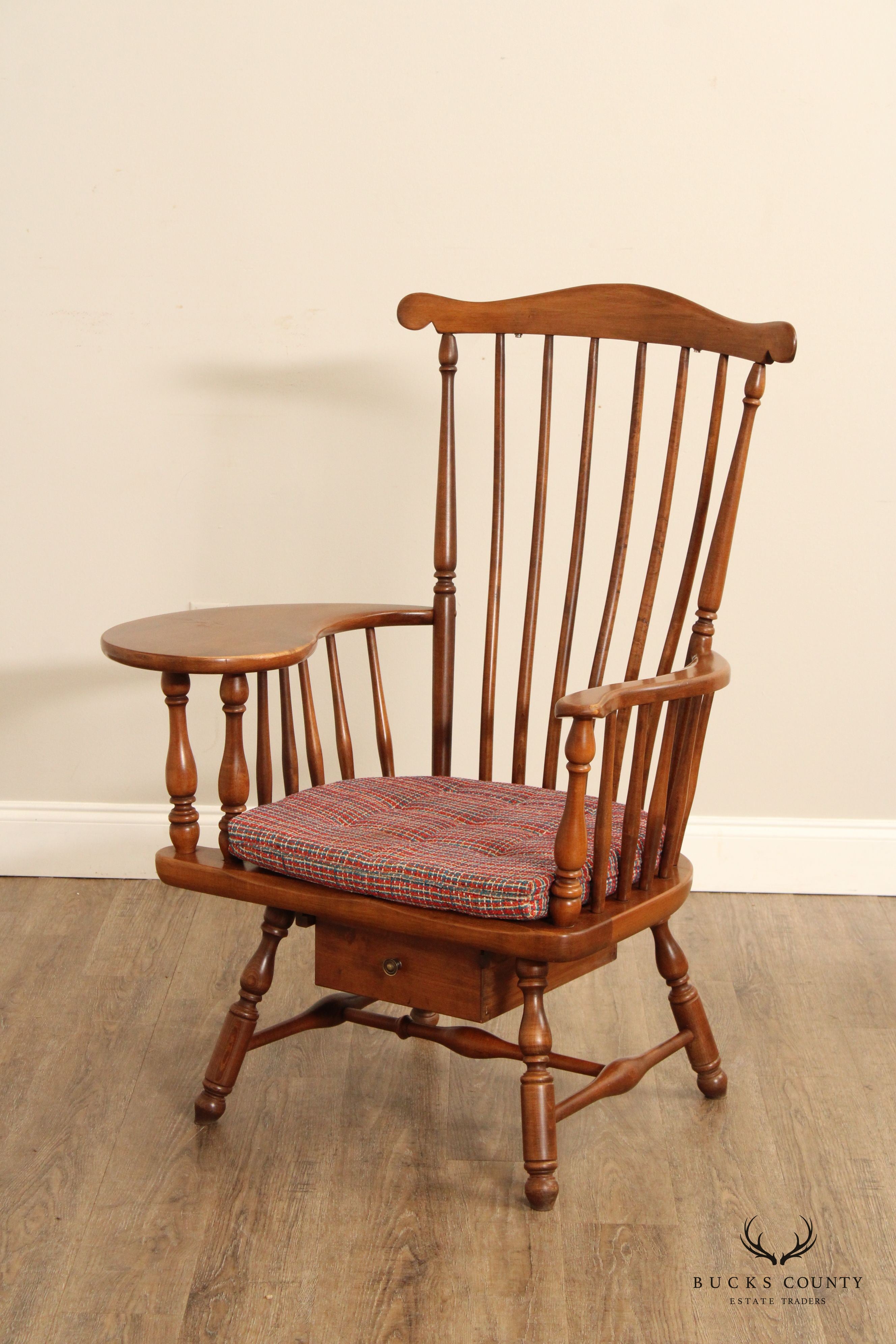 Heywood Wakefield Pair of Maple Windsor Writing Chairs