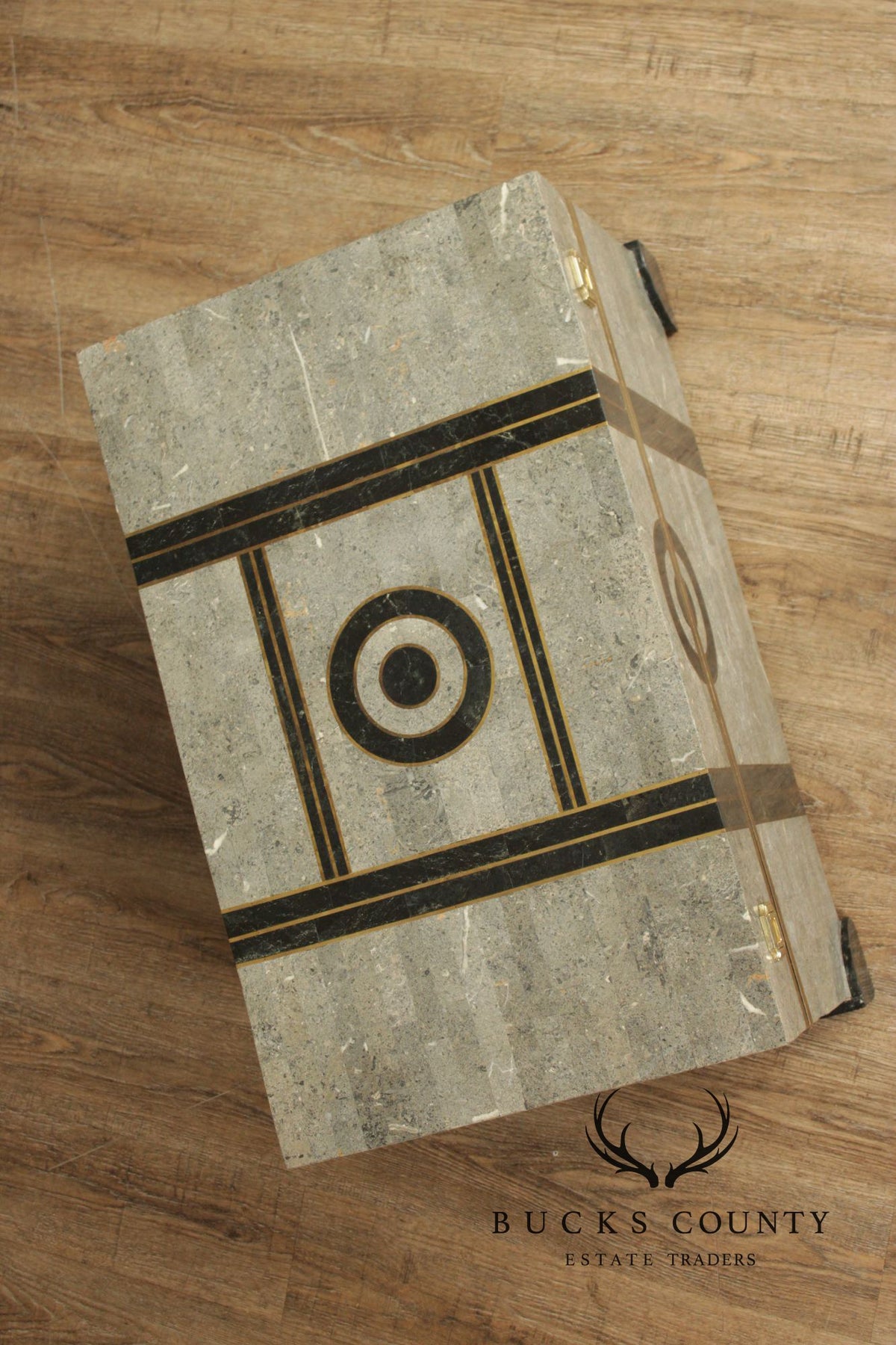 Casa Bique Hollywood Regency Tessellated Stone Chest