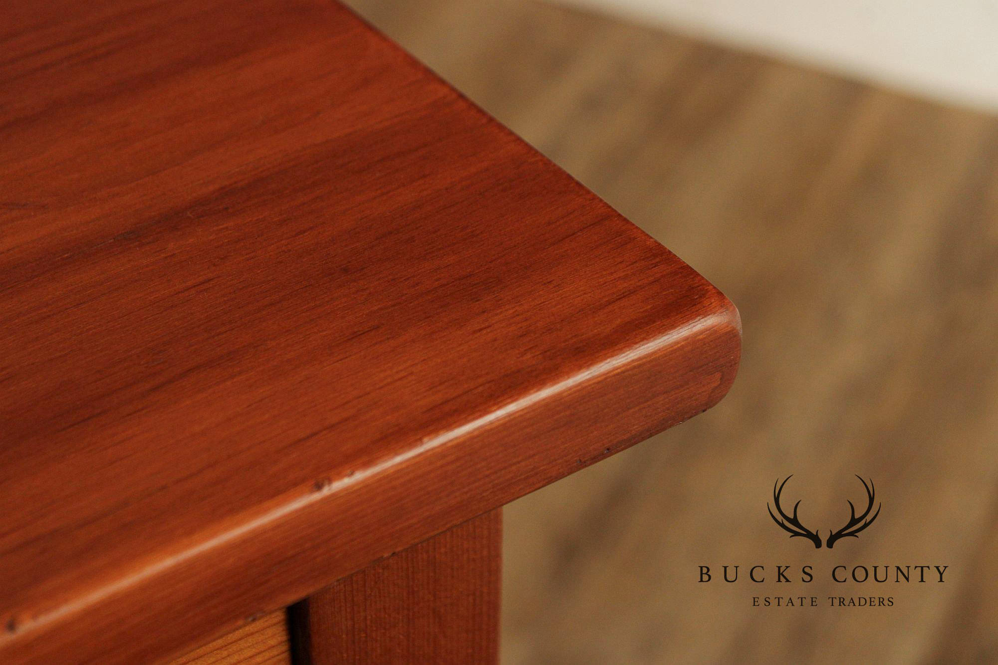 Antique Sheraton Two-Drawer Poplar Nightstand Work Table