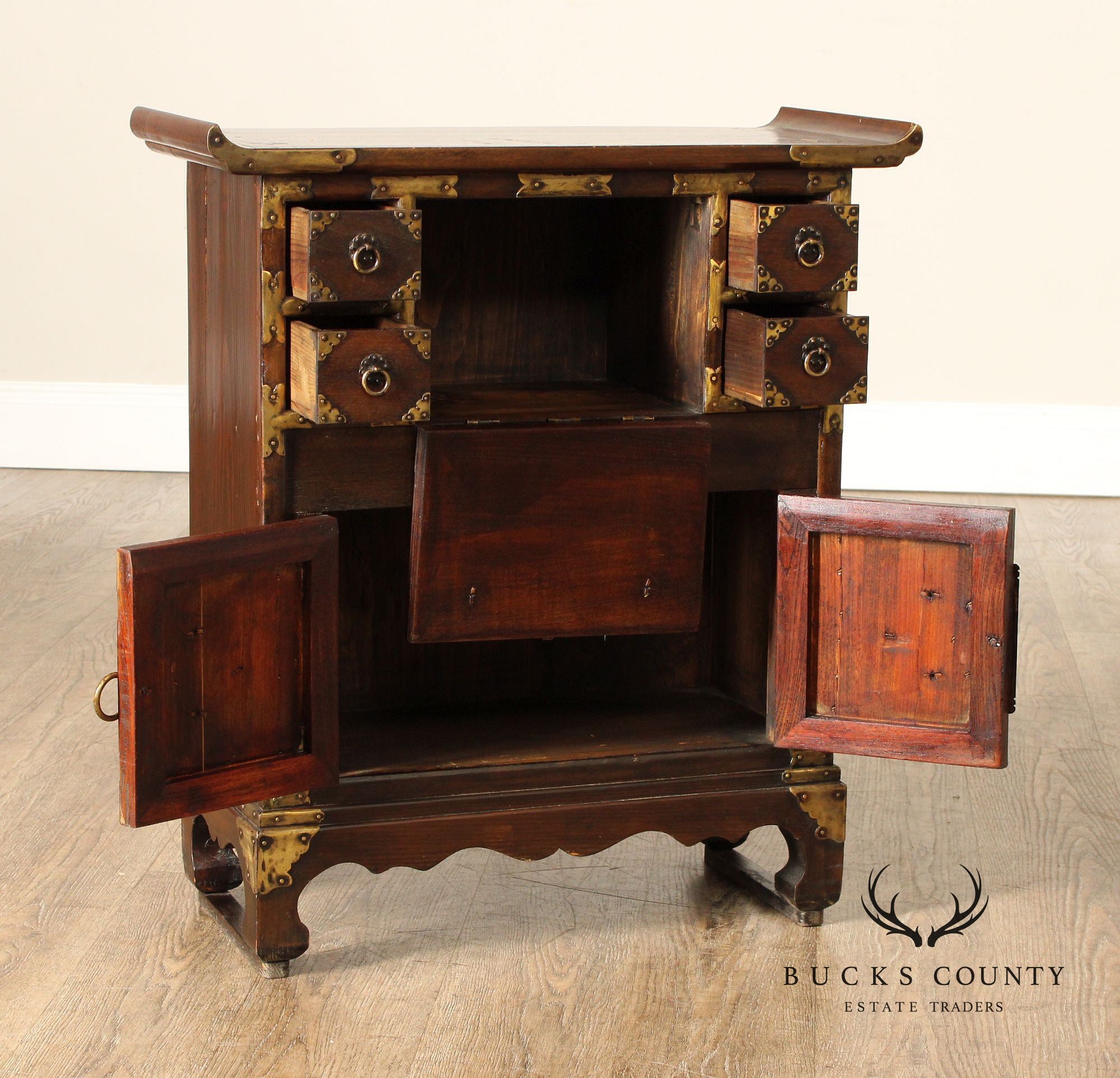 Antique Korean Hardwood Tansu Chest