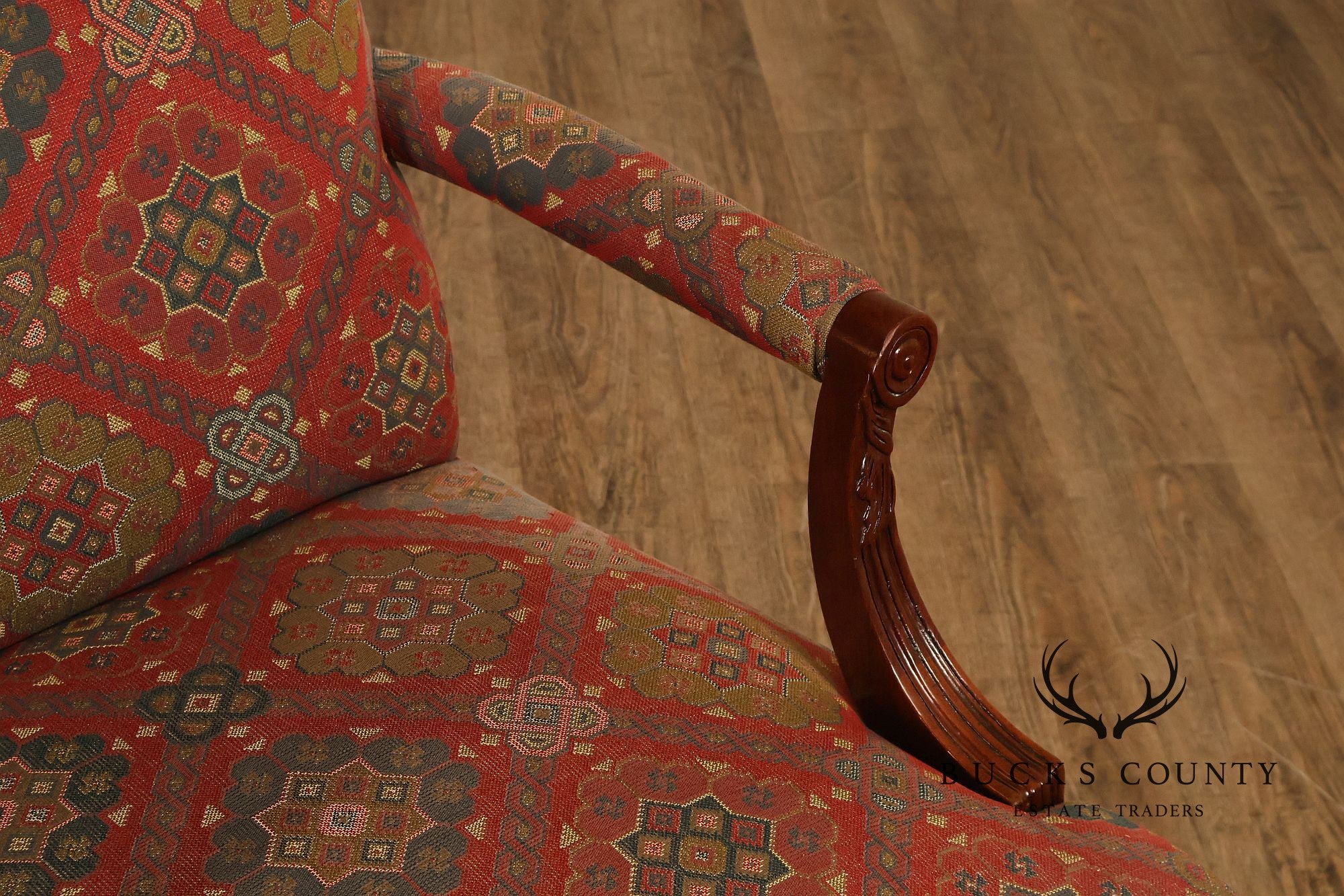 Henredon Chippendale Style Mahogany Library Armchair