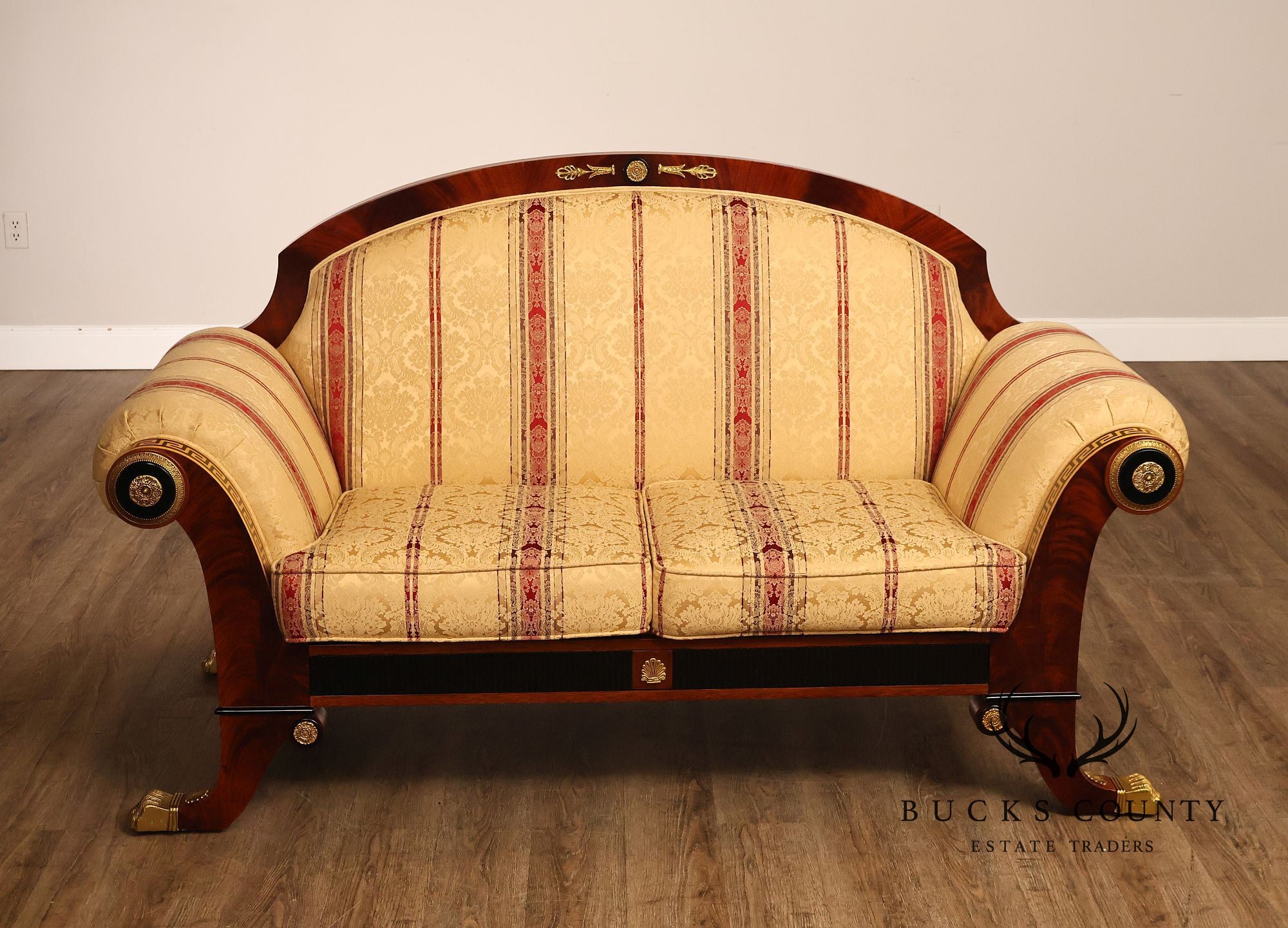 Versace Infinity Gigasso Empire Style Upholstered Loveseat