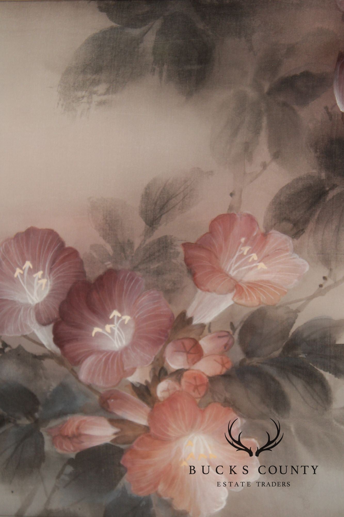 Lena Liu Chinese Pair of Bird and Flower Paintings on Silk