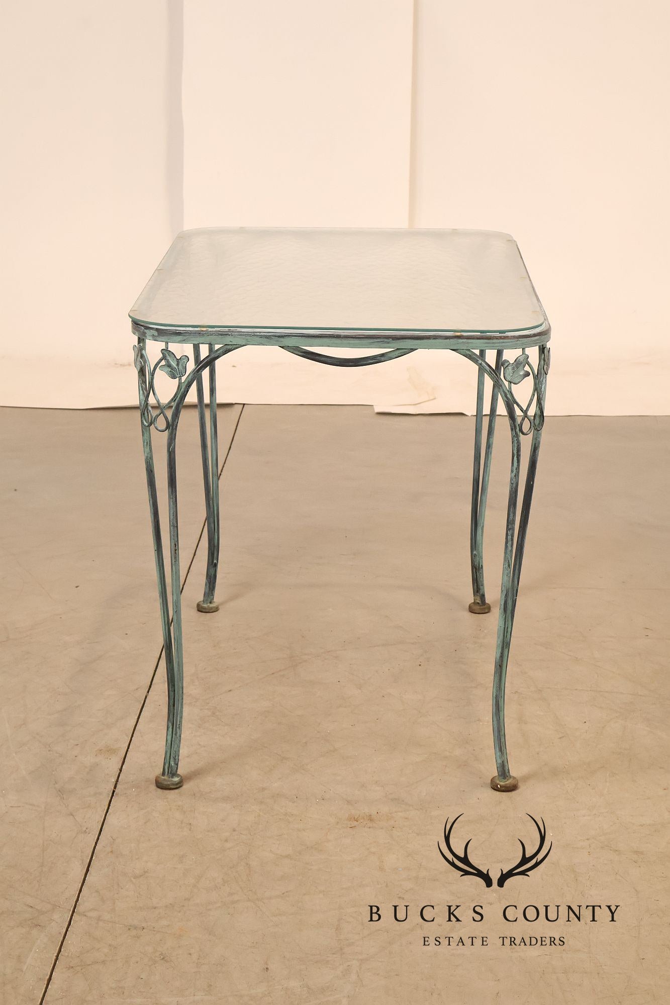 Vintage Ornamental Wrought Iron Three-Piece Patio Bistro Set