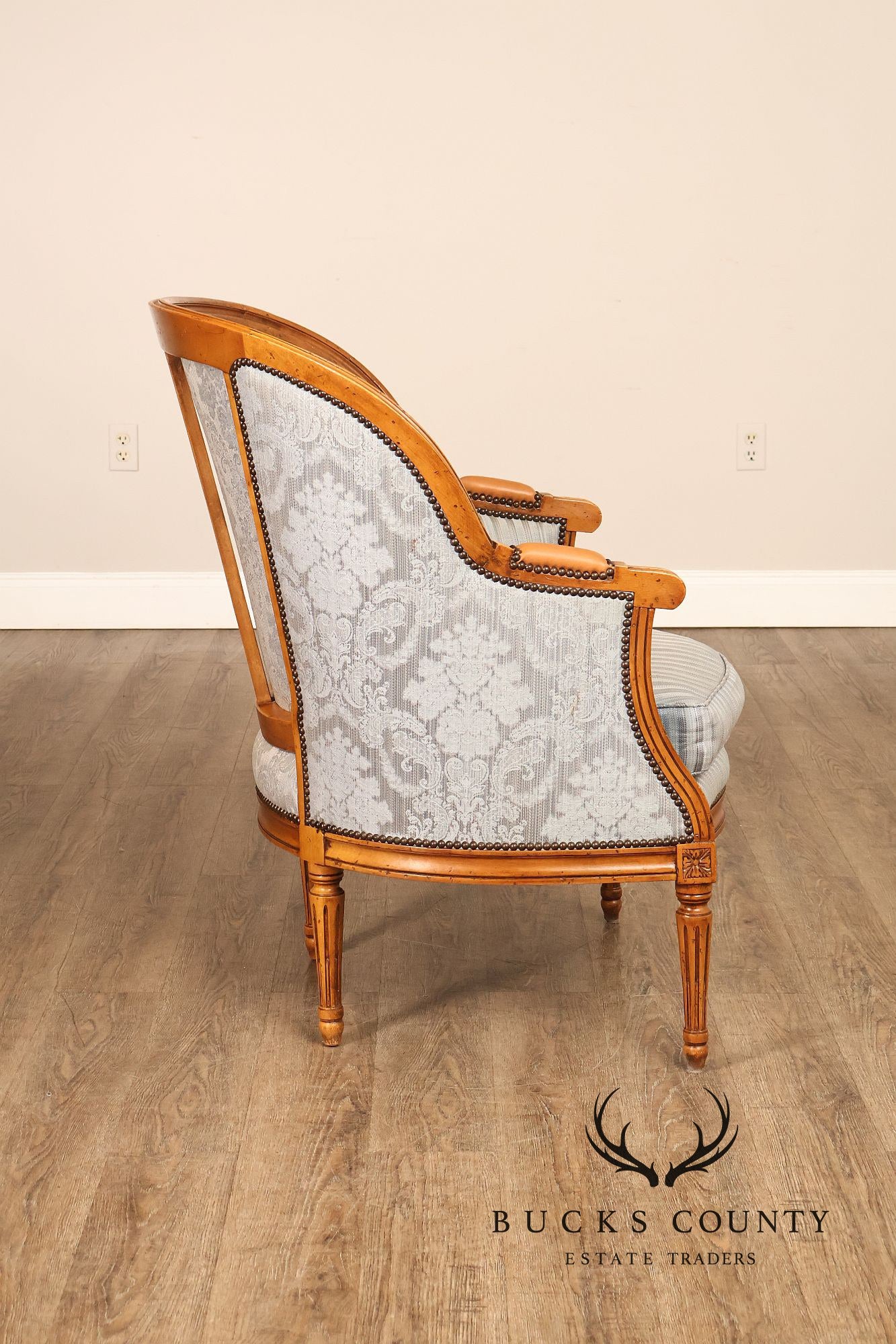 Baker Furniture Company French Louis XVI Style Bergere Chair