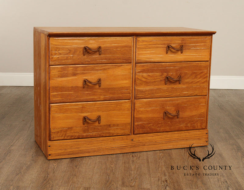 Brandt Ranch Oak Vintage Six Drawer Dresser