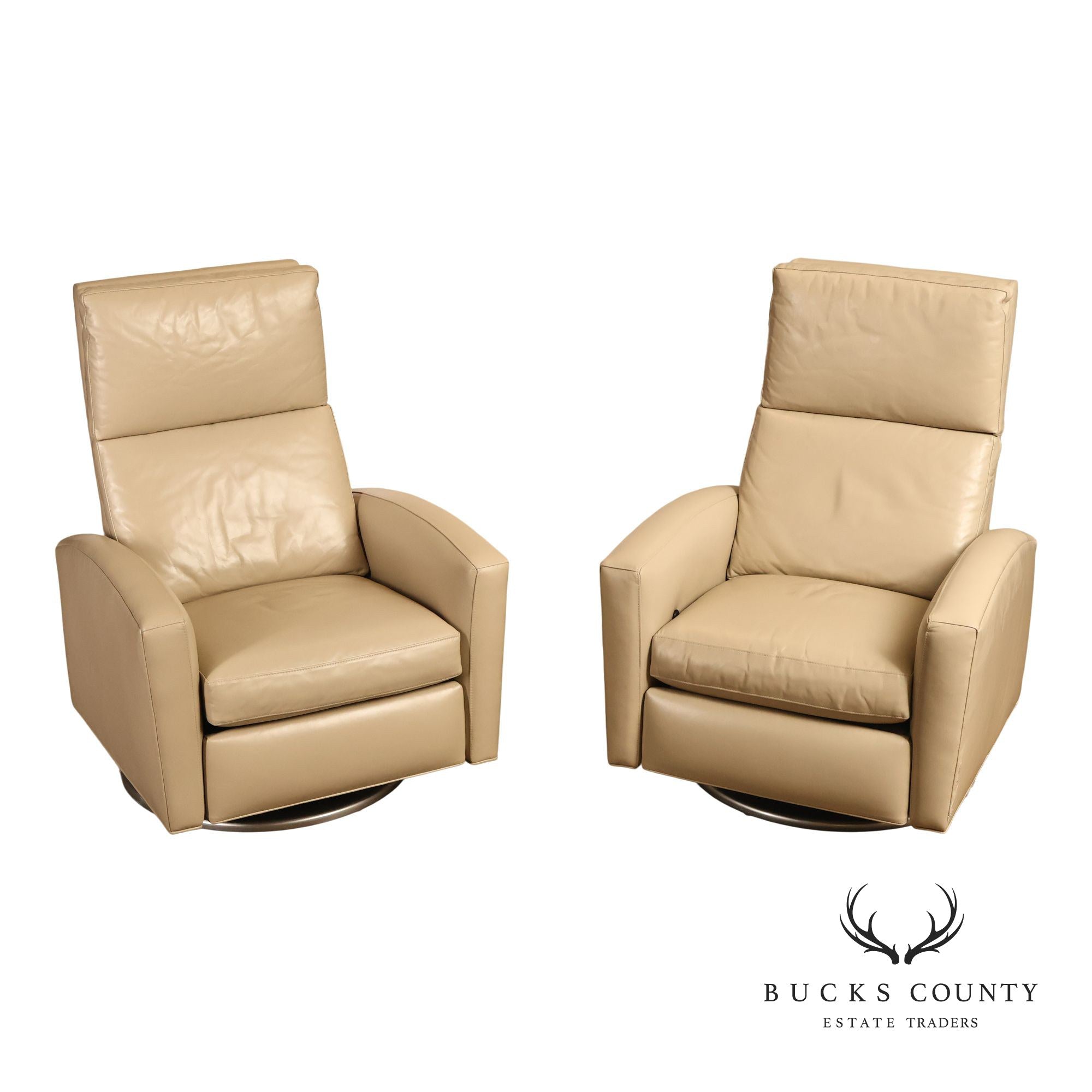 Hancock & Moore Pair of Leather Milo Power Recliners