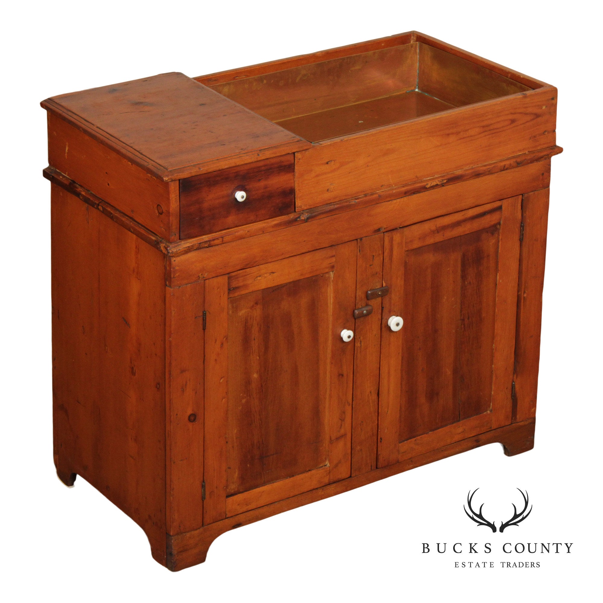 Antique Farmhouse Pine Dry Sink