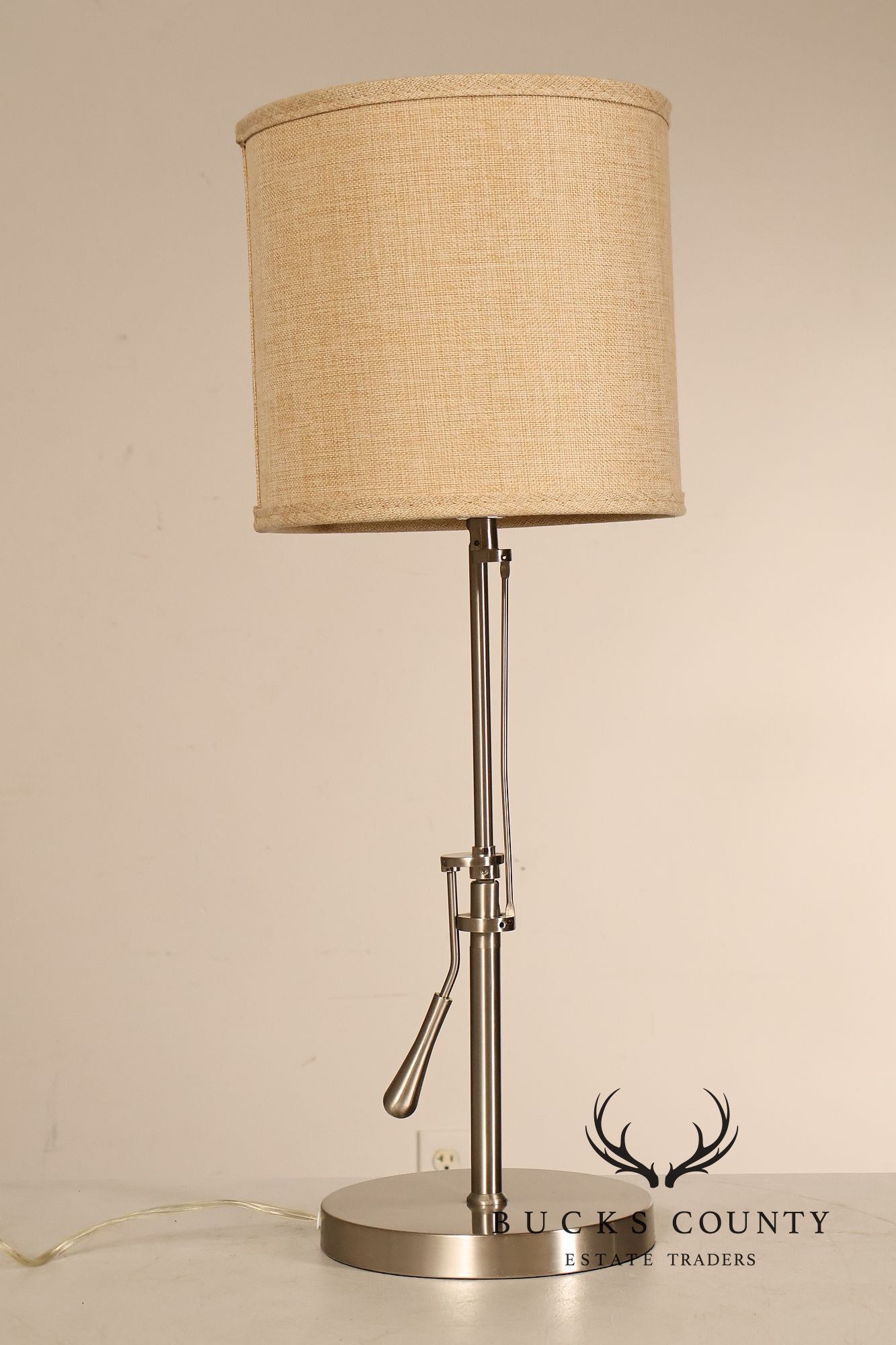 Contemporary Nickel Cantilever Table Lamp