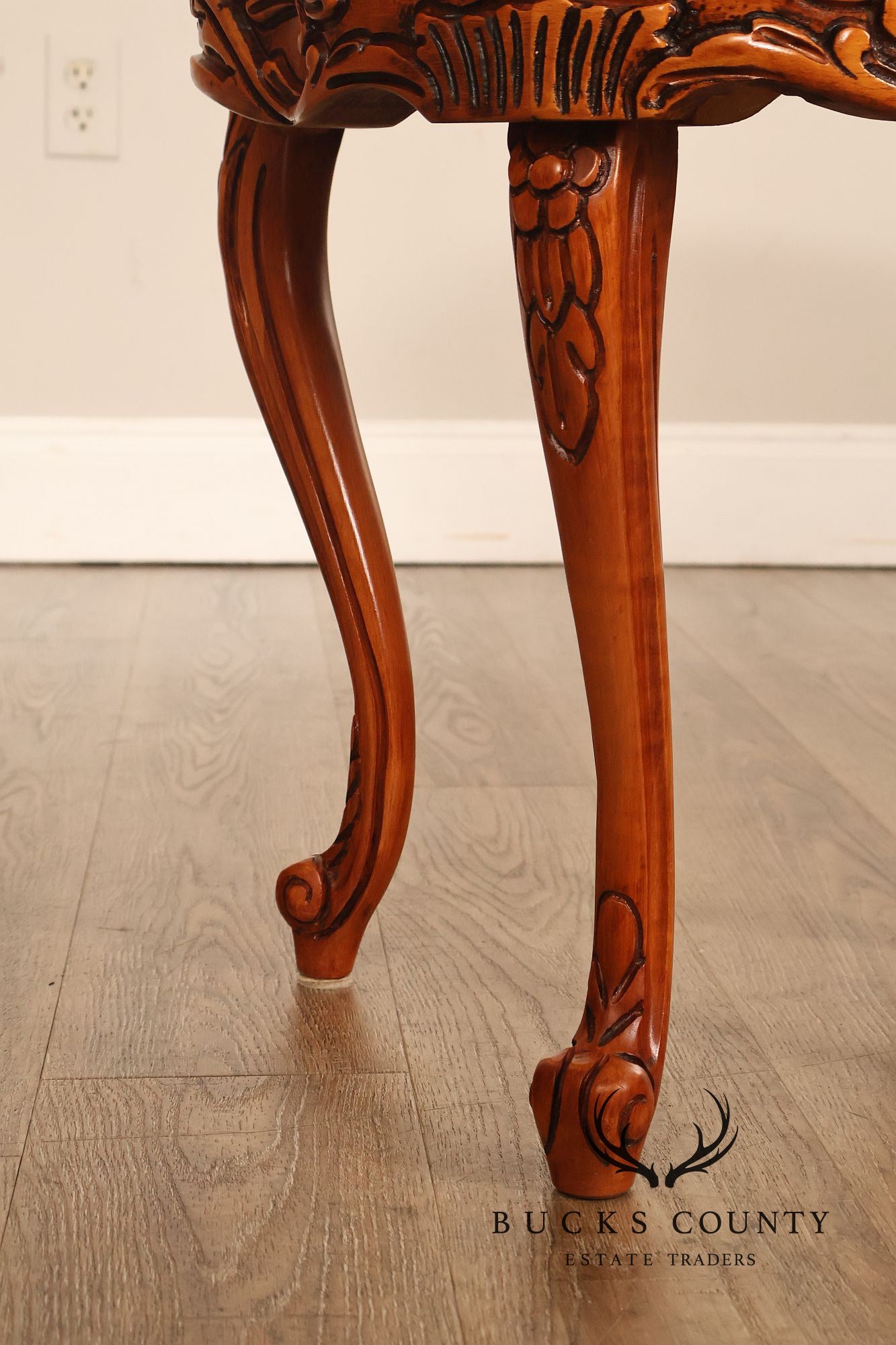 French Louis XV Style Marquetry Inlaid Nightstand