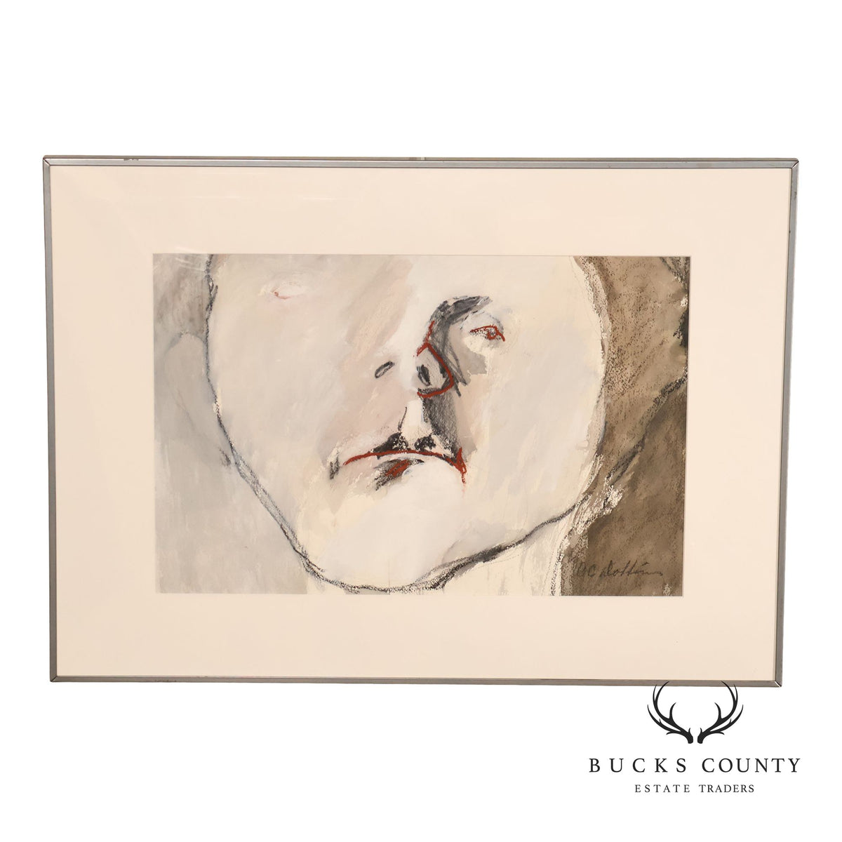 Anne Cooper Dobbins Mixed Media Painting, Abstract Figure